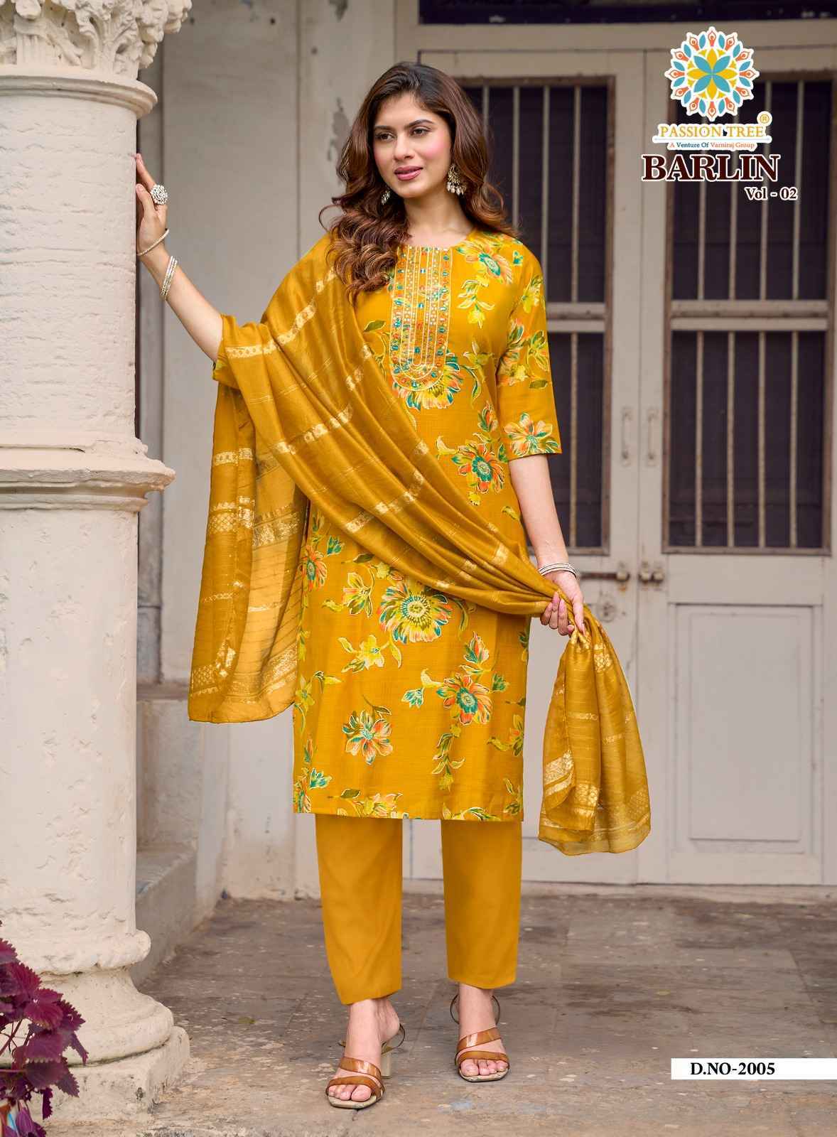 Passion Tree Barlin Vol 2 Barlin Kurti Combo Set Collection _ Surat Wholesale Market Price ( 8 Pcs Catalog )