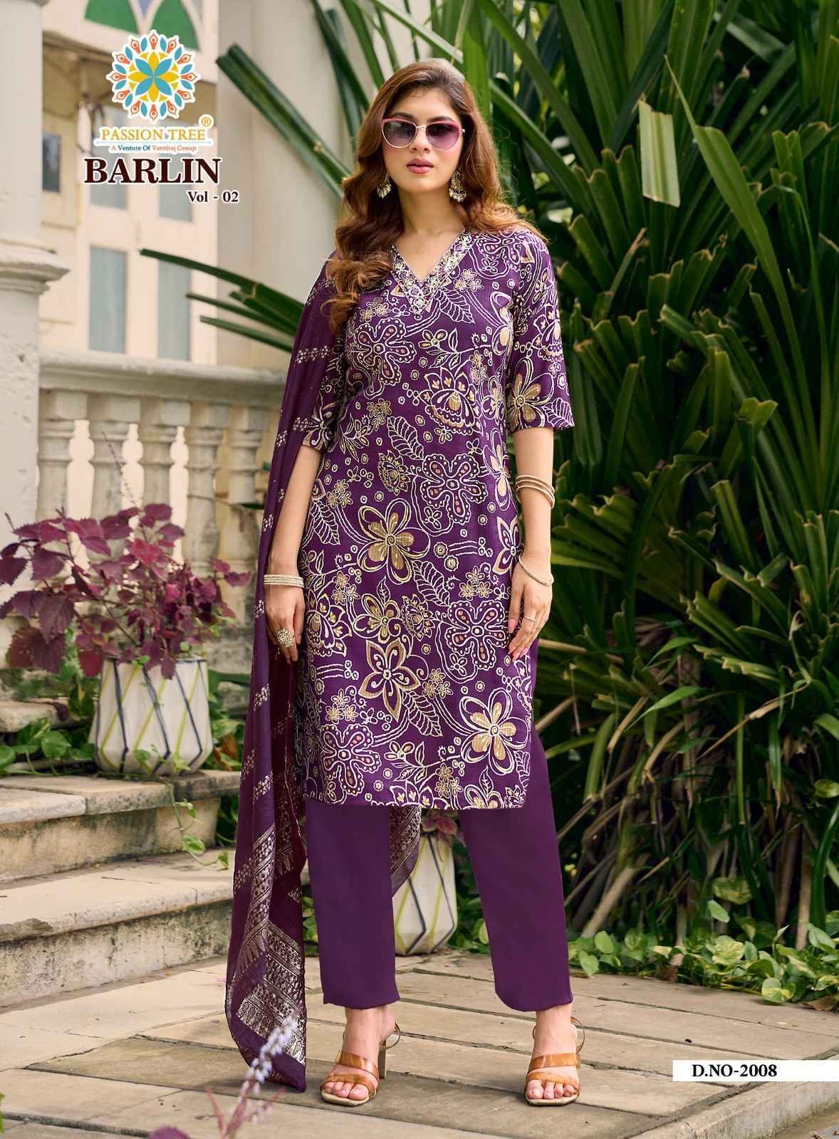 Passion Tree Barlin Vol 2 Barlin Kurti Combo Set Collection _ Surat Wholesale Market Price ( 8 Pcs Catalog )
