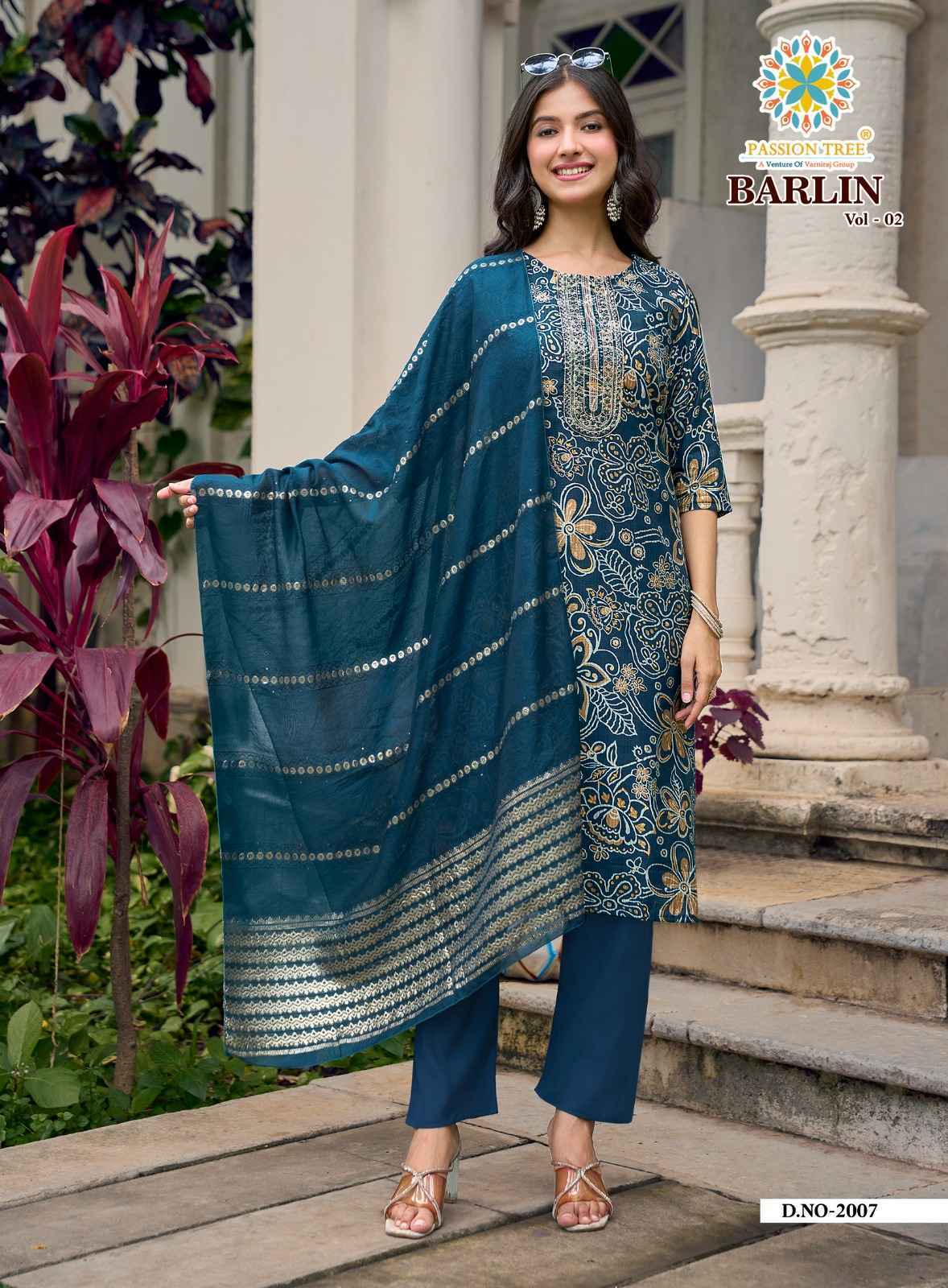 Passion Tree Barlin Vol 2 Barlin Kurti Combo Set Collection _ Surat Wholesale Market Price ( 8 Pcs Catalog )