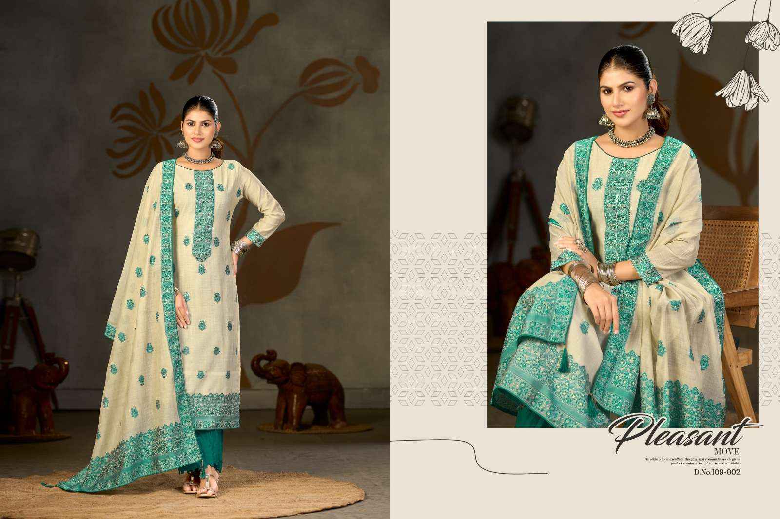 Radhika Azara Banarasi Adha Vol 13 Exclusive Designer Cotton Salwar Kameez _ Surat Wholesale Market Price ( 4 Pcs Catalog )