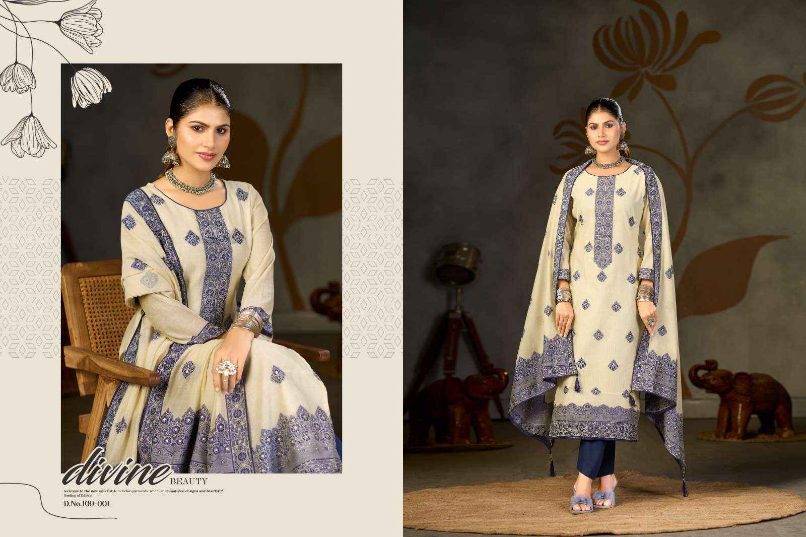 Radhika Azara Banarasi Adha Vol 13 Exclusive Designer Cotton Salwar Kameez _ Surat Wholesale Market Price ( 4 Pcs Catalog )