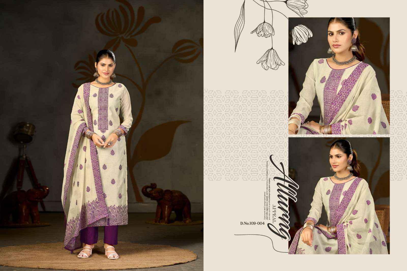 Radhika Azara Banarasi Adha Vol 13 Exclusive Designer Cotton Salwar Kameez _ Surat Wholesale Market Price ( 4 Pcs Catalog )