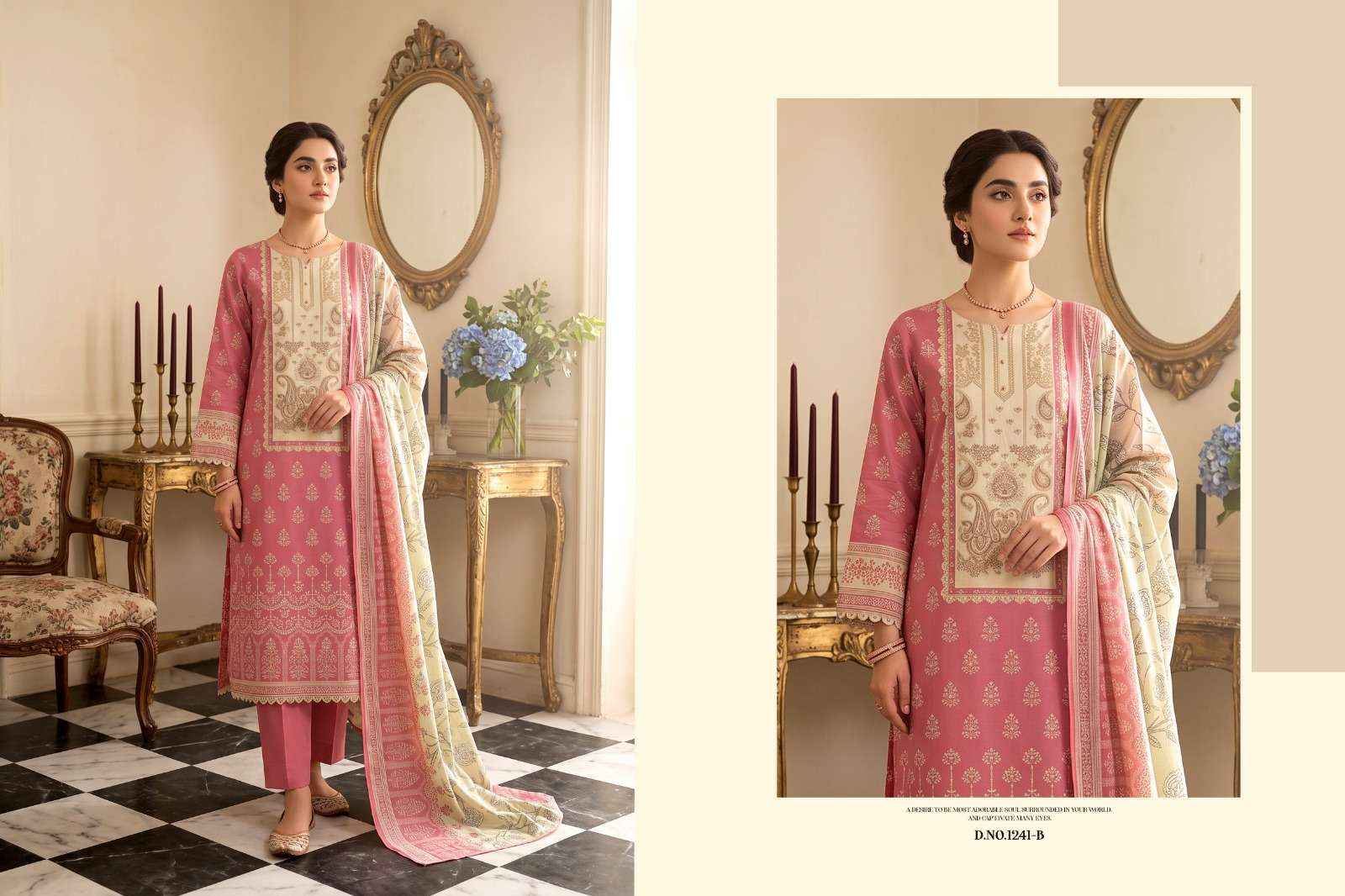 Radhika Azara Kalki 1241 Pure Jam Cotton Ladies Salwar Kameez _ Surat Wholesale Market Price ( 4 Pcs Catalog )