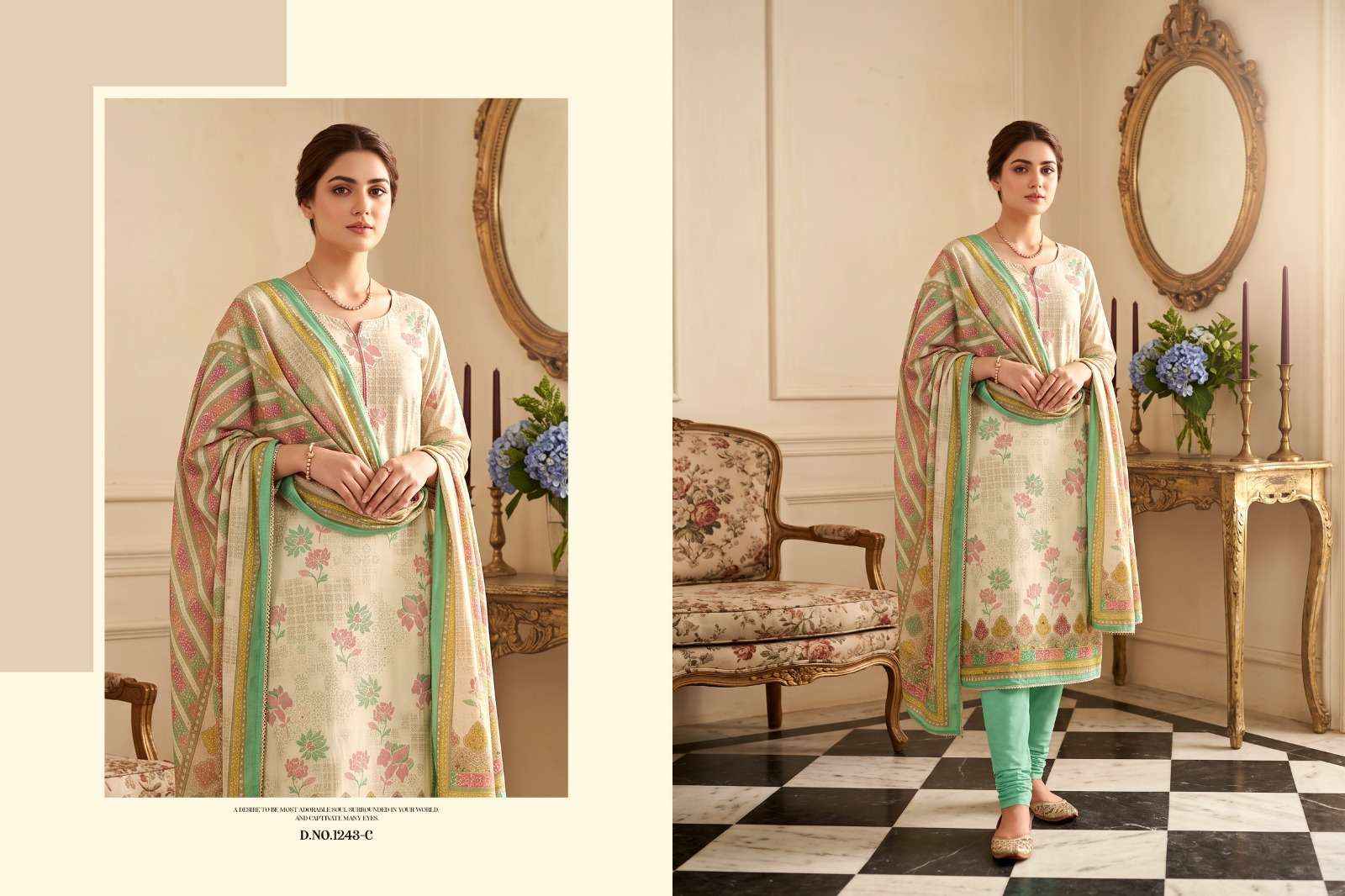 Radhika Azara Kalki 1243 - Ladies Suits - Surat Wholesale Market ( 4 Pcs Catalog )