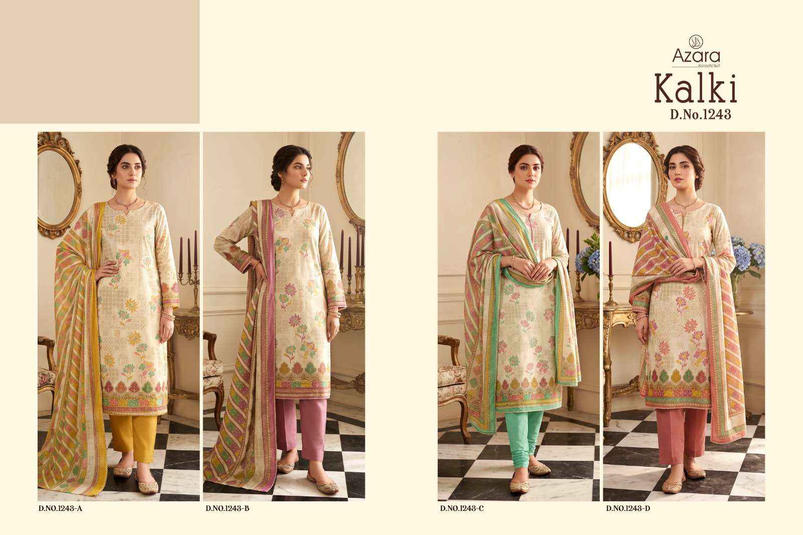Radhika Azara Kalki 1243 - Ladies Suits - Surat Wholesale Market ( 4 Pcs Catalog )