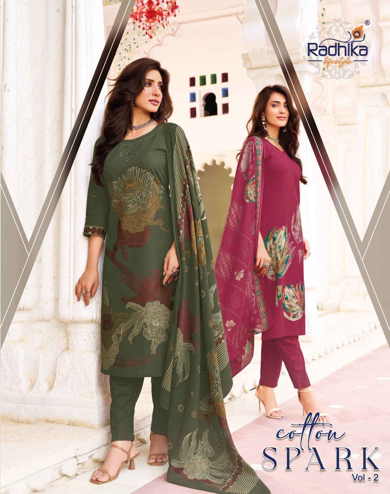 Radhika Lifestyle Cotton Spark Vol 2 Readymade Suits | surat wholesale market ( 8pcs Catalogue )