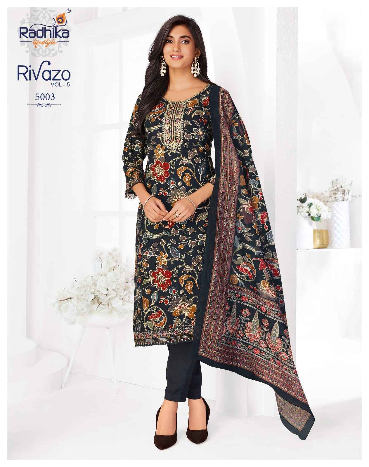 Radhika Lifestyle Rivazo Vol 5 Reyon Readymade Suits | Wholesale Market Surat ( 8 pcs Catalogue )