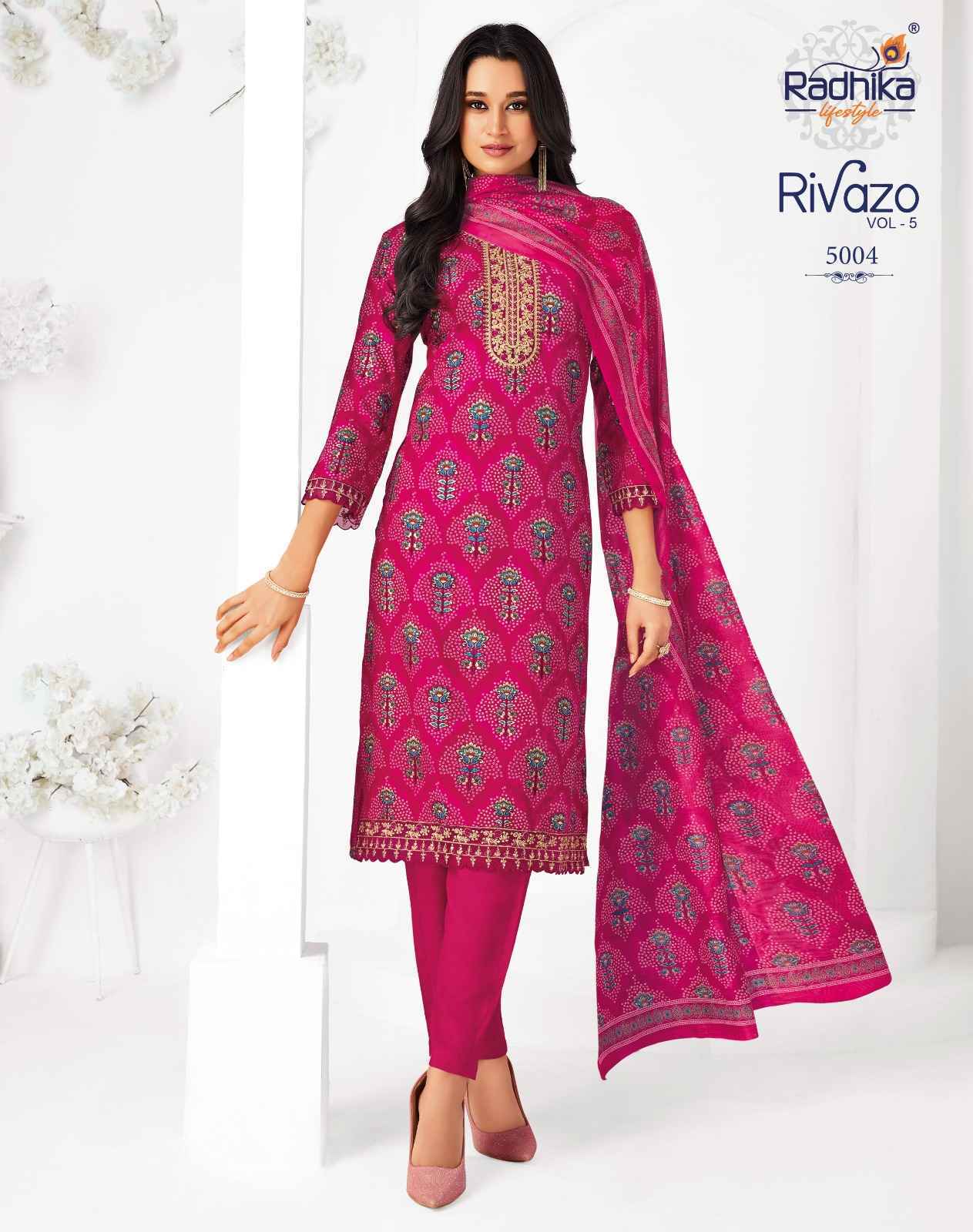 Radhika Lifestyle Rivazo Vol 5 Reyon Readymade Suits | Wholesale Market Surat ( 8 pcs Catalogue )