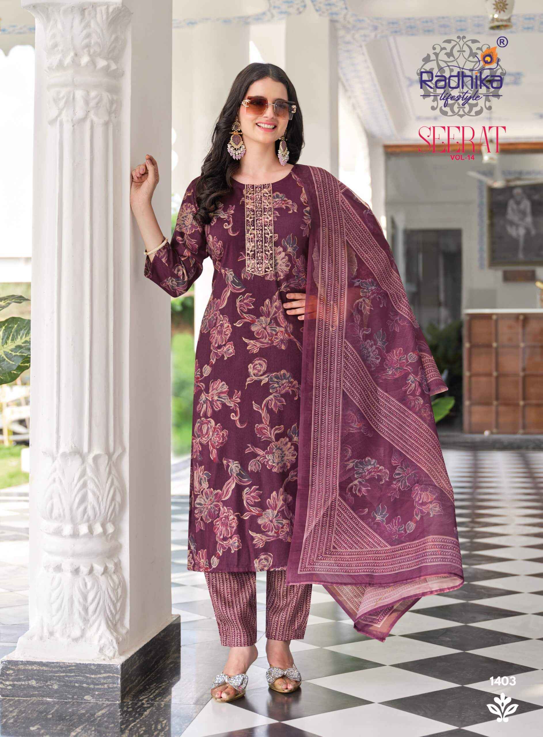 Radhika Lifestyle Seerat Vol 14 - Wholesale Market Price ( 8 Pcs Catalog )