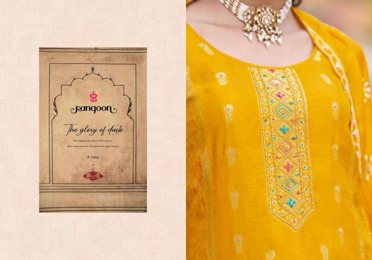 Rangoon Darpan Vol 2 Partywear Designer Gharara Suit  _ Surat Wholesale Market Price ( 4 Pcs Catalog )