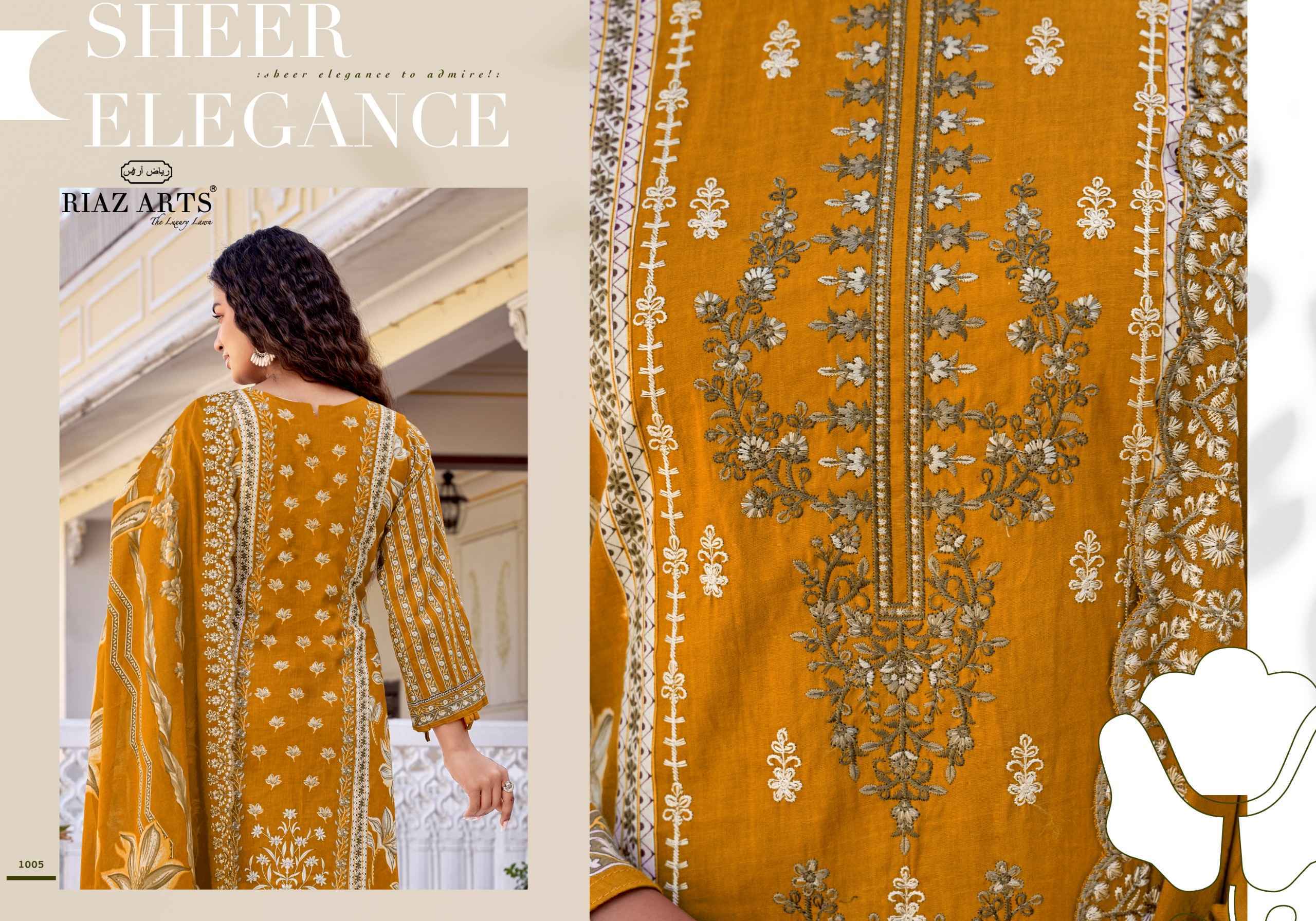 Riaz Arts Abu Rehan Lawn Cotton Dress Material - Surat Wholesale Market ( 6 pcs Catalog )