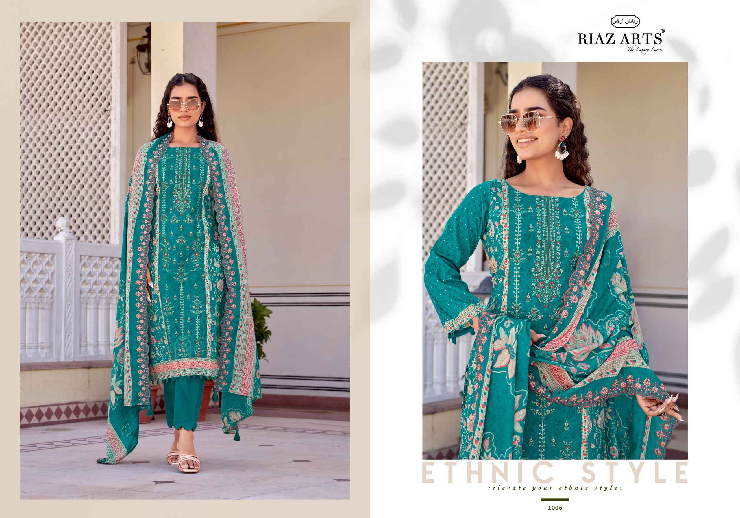 Riaz Arts Abu Rehan Lawn Cotton Dress Material - Surat Wholesale Market ( 6 pcs Catalog )
