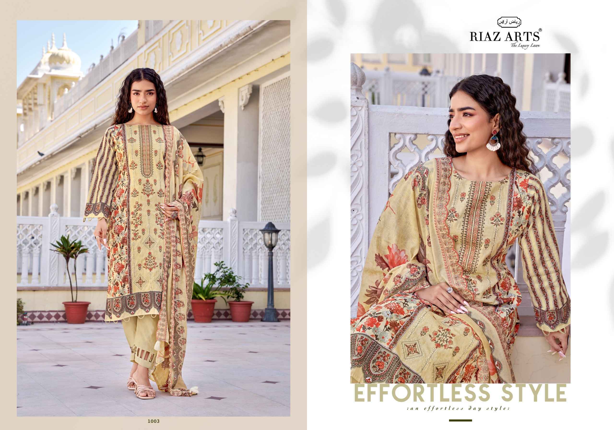 Riaz Arts Abu Rehan Lawn Cotton Dress Material - Surat Wholesale Market ( 6 pcs Catalog )