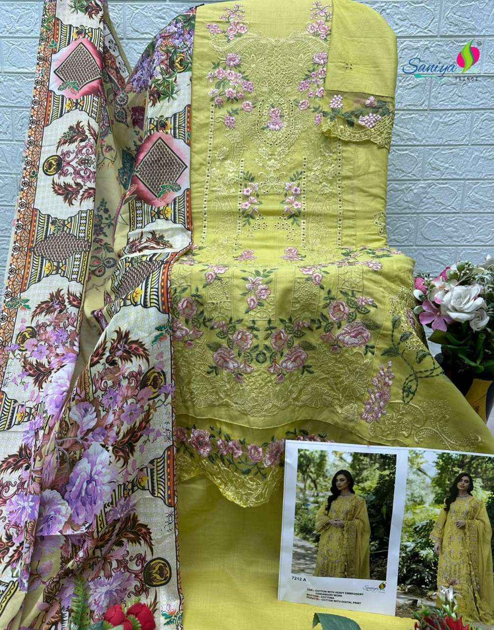 Saniya Trendz 7212 Abcd Exclusive Pakistani Salwar Kameez _ Surat Wholesale Market Price ( 4 Pcs Catalog )