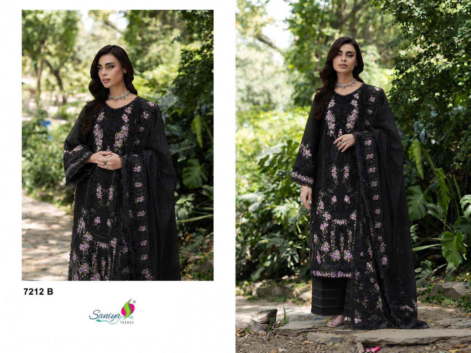 Saniya Trendz 7212 Abcd Exclusive Pakistani Salwar Kameez _ Surat Wholesale Market Price ( 4 Pcs Catalog )