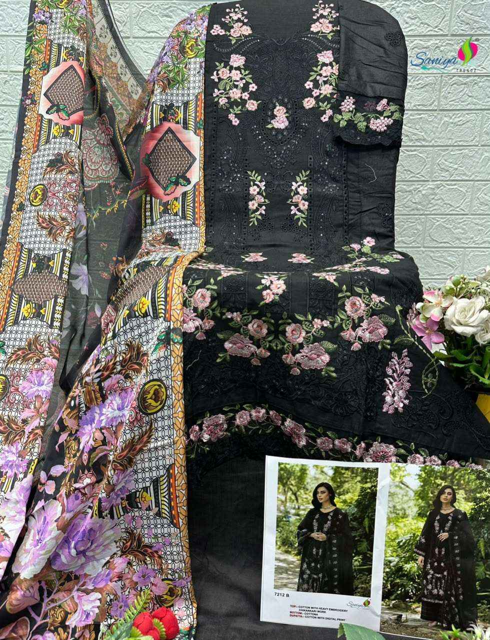 Saniya Trendz 7212 Abcd Exclusive Pakistani Salwar Kameez _ Surat Wholesale Market Price ( 4 Pcs Catalog )