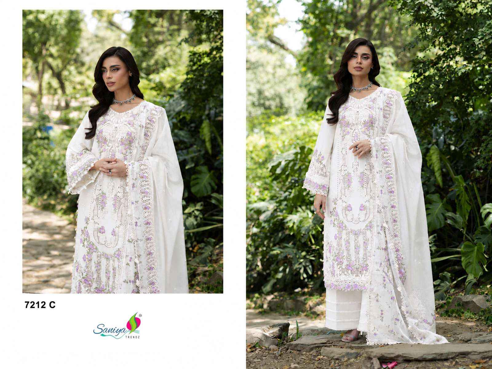 Saniya Trendz 7212 Abcd Exclusive Pakistani Salwar Kameez _ Surat Wholesale Market Price ( 4 Pcs Catalog )
