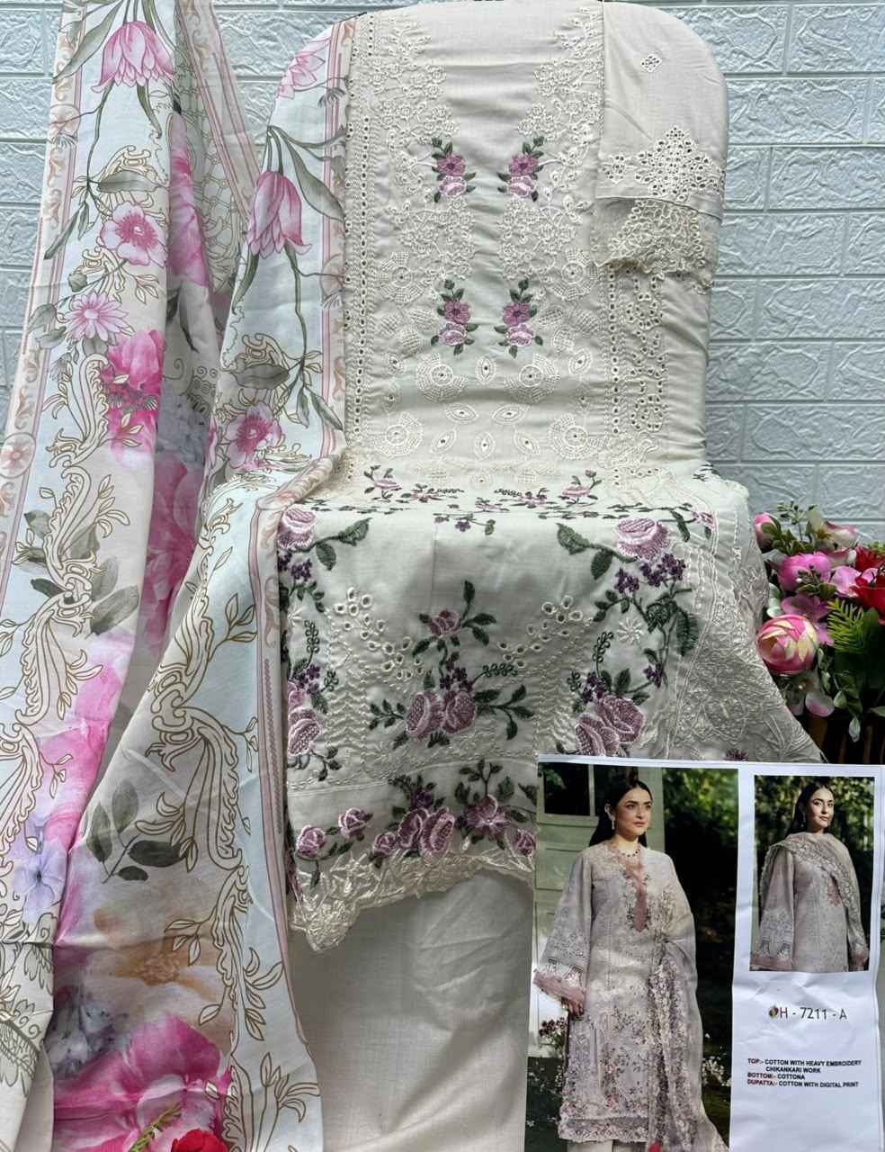 Saniya Trendz D No 7211 Cotton Dress Material - Surat Wholesale Bazaar ( 4 pcs Catalogue )