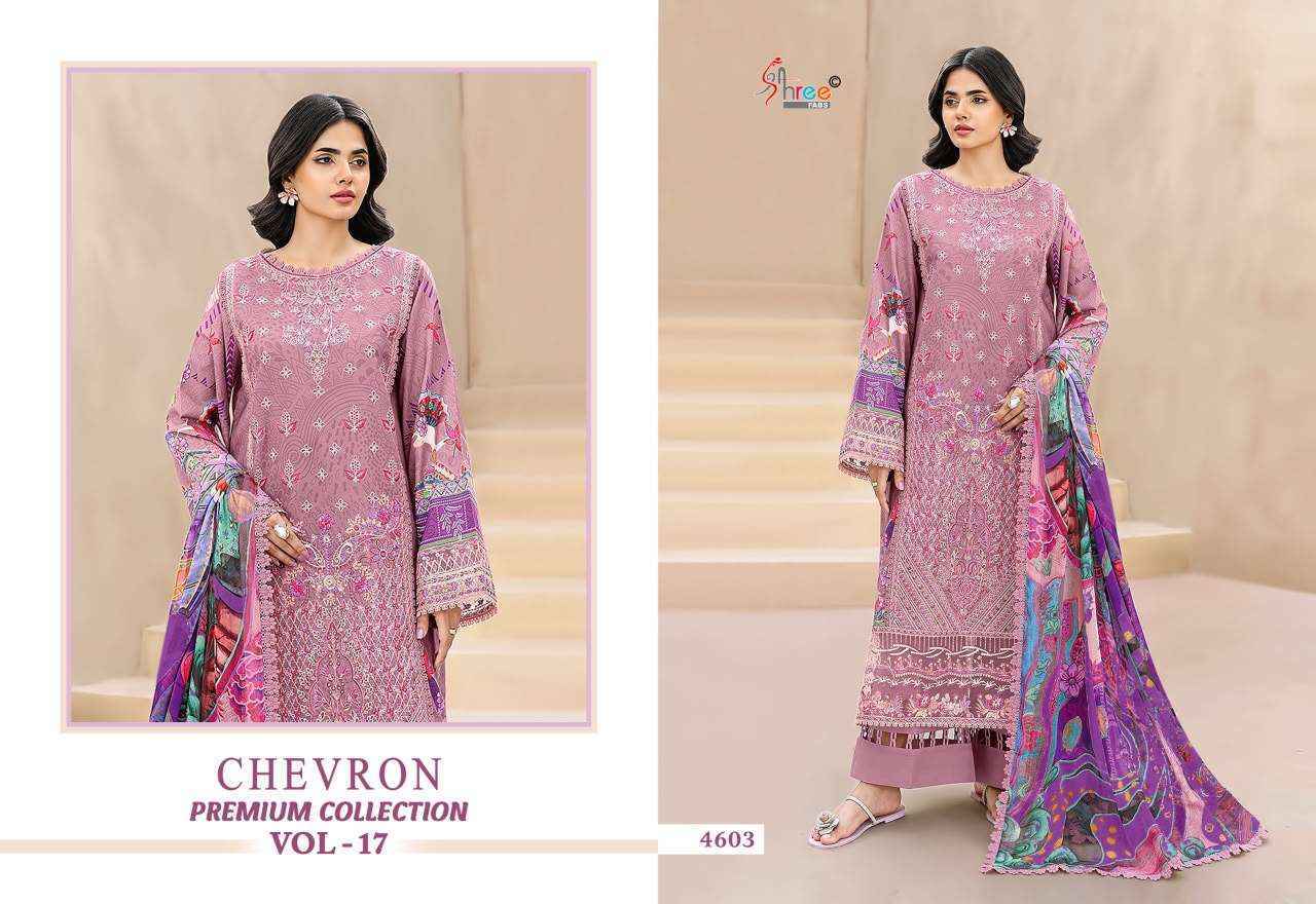 Shree Fabs Chevron Premium Collection Vol 17 Cotton Dress Material (8 Pcs Catalog) | Wholesale Price