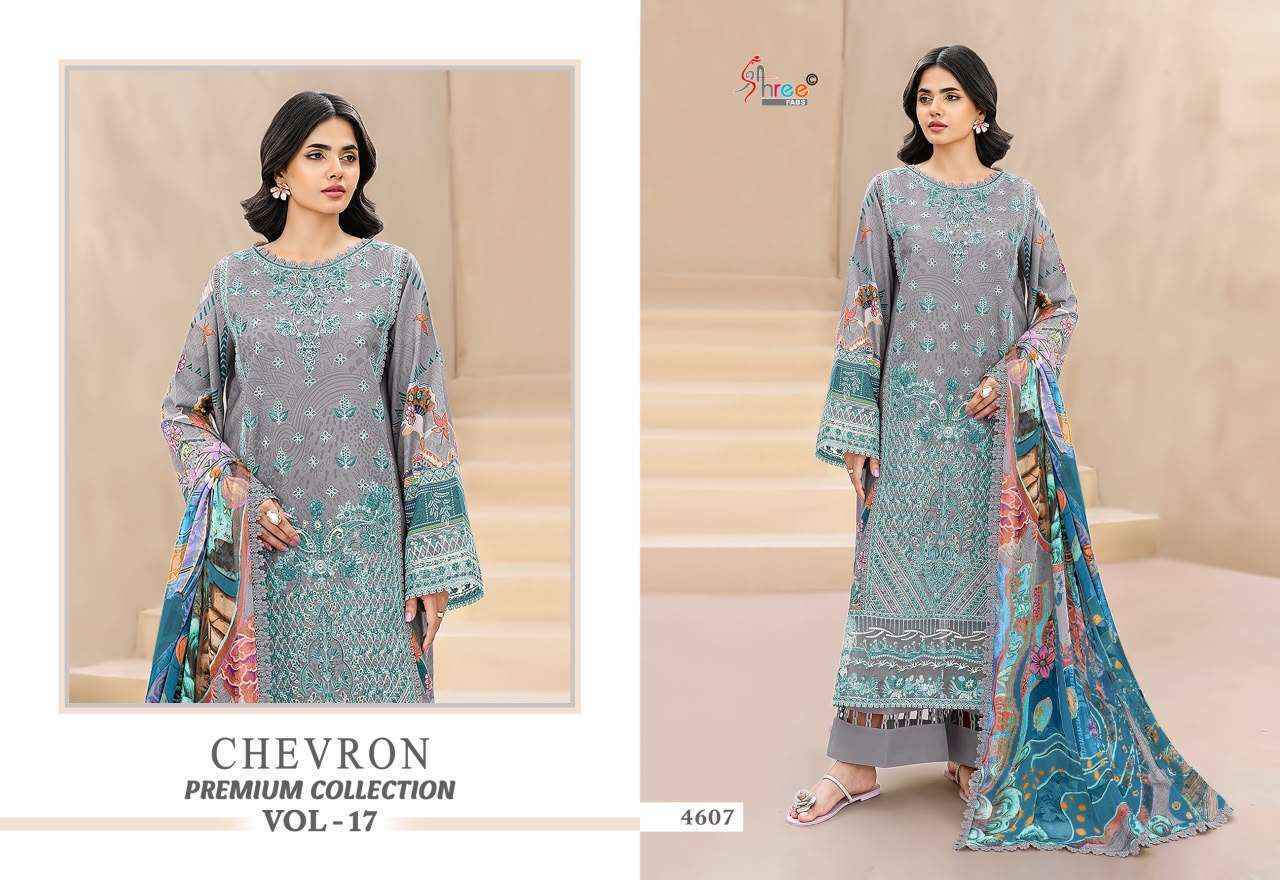 Shree Fabs Chevron Premium Collection Vol 17 Cotton Dress Material (8 Pcs Catalog) | Wholesale Price
