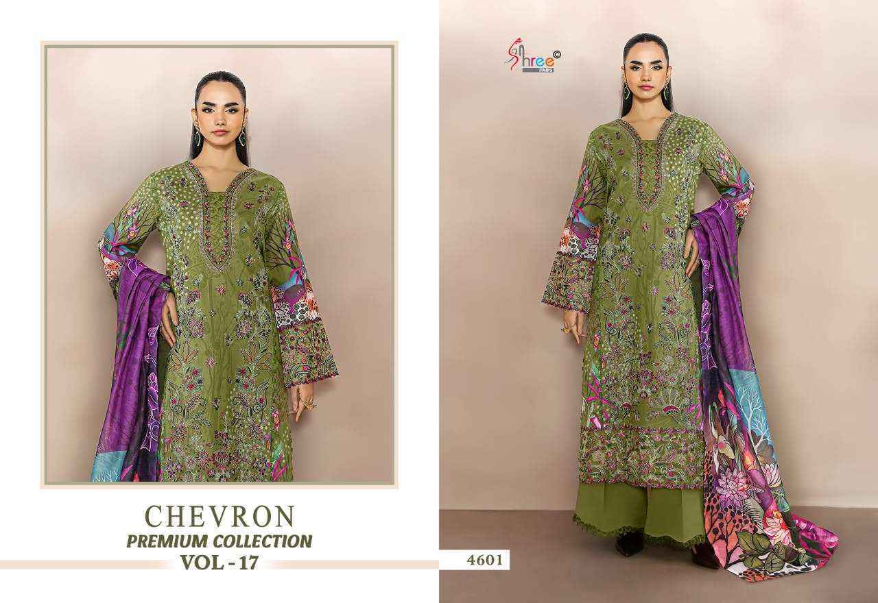 Shree Fabs Chevron Premium Collection Vol 17 Cotton Dress Material (8 Pcs Catalog) | Wholesale Price