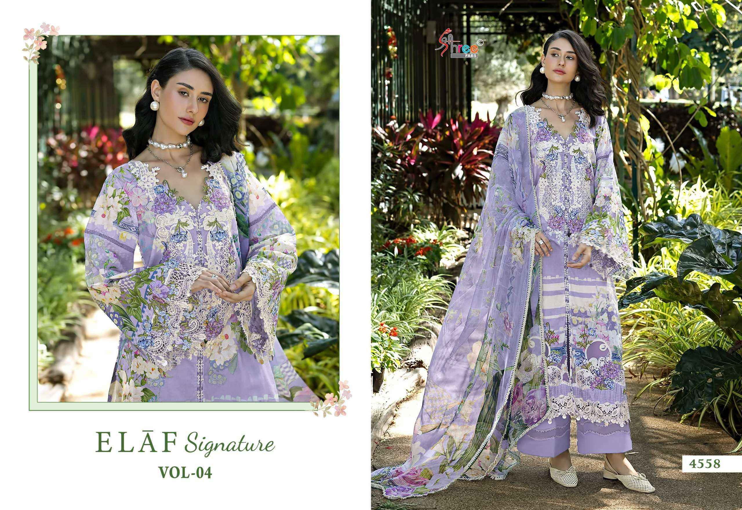 Shree Fabs Elaf Signature Vol 4 Cotton Salwar Suit _ Wholesale Surat Market Price ( 8 Pcs Catalog )