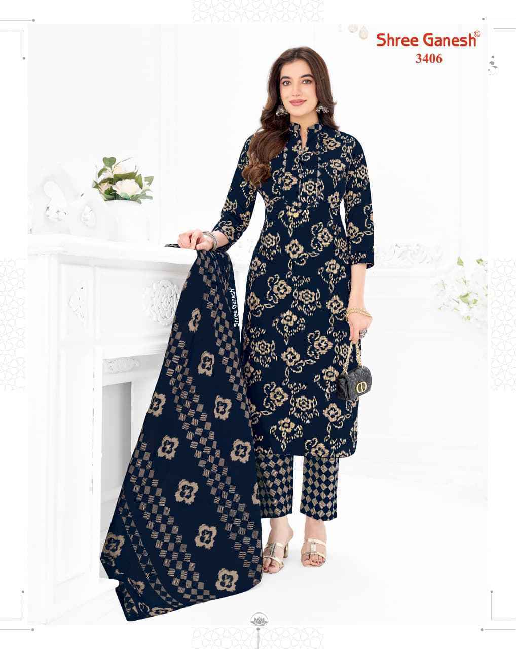 Shree Ganesh Samaiyra Vol 24 Cotton Salwar Kameez  _ Surat Wholesale Market Price ( 20 Pcs Catalog )