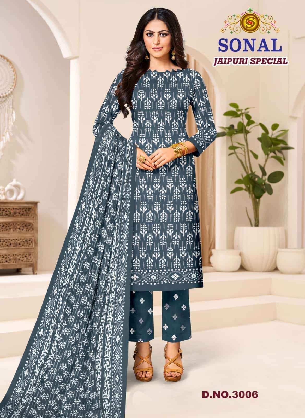 Sonal Textile Jaipuri Special Vol 3 Unstitch Cotton Salwar Suit _ Surat Wholesale Market Price ( 10 Pcs Catalog )