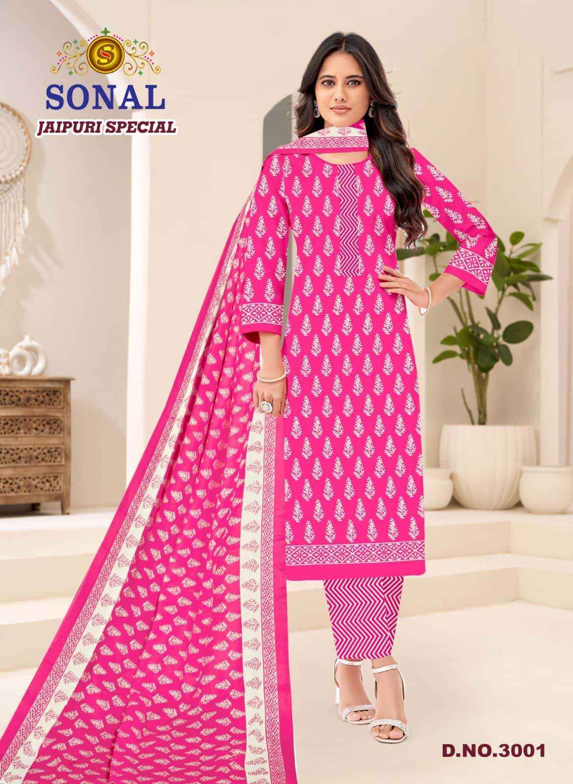 Sonal Textile Jaipuri Special Vol 3 Unstitch Cotton Salwar Suit _ Surat Wholesale Market Price ( 10 Pcs Catalog )