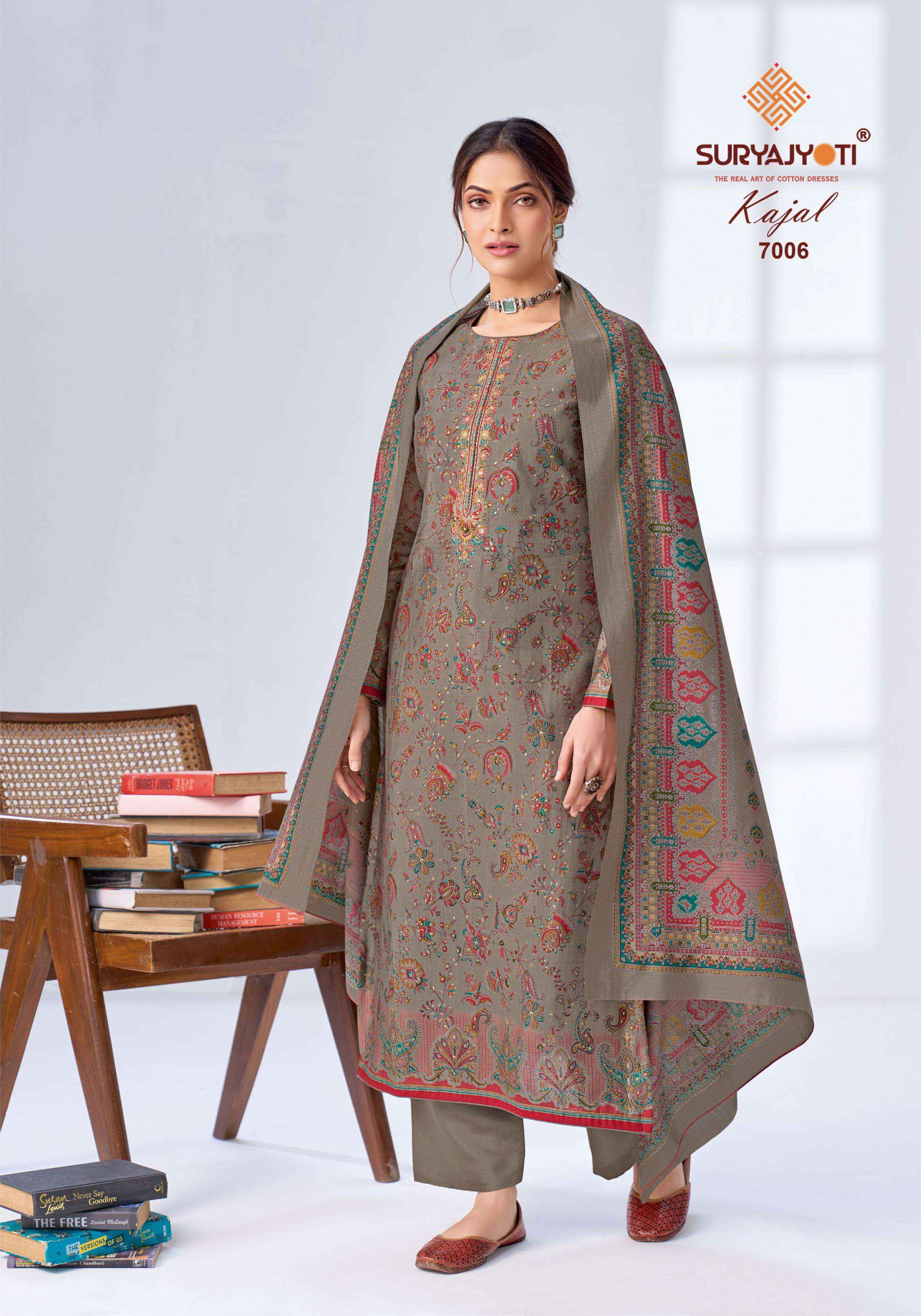 Suryajyoti Kajal Vol 7 Modal Silk Salwar Kameez _ Surat Wholesale Market Price ( 6 Pcs Catalog )