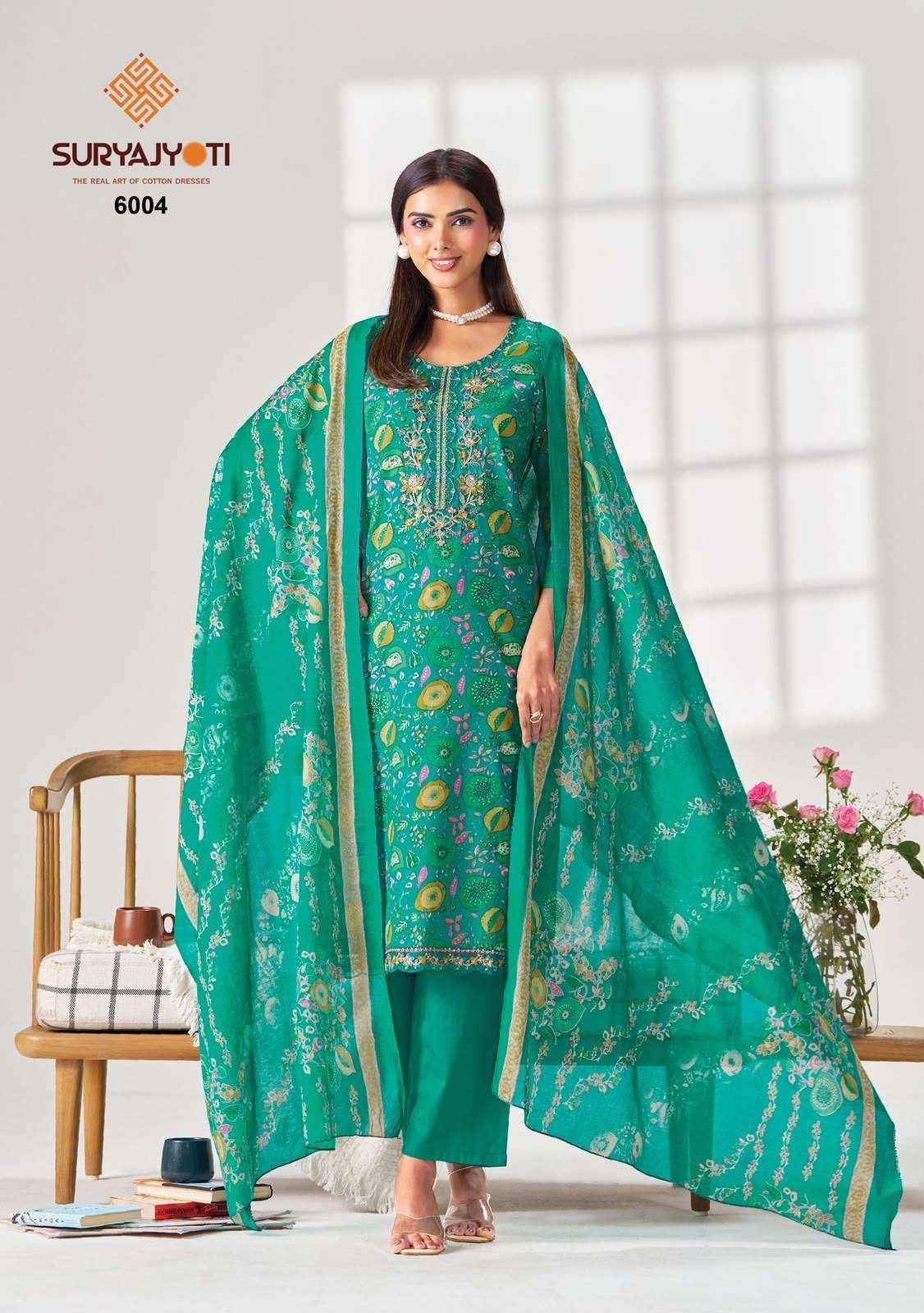 Suryajyoti Kala Vol 6 Pure Cotton Readymade 3 Pec Set Collection _ Surat Wholesale Market Price ( 8 Pcs Catalog )