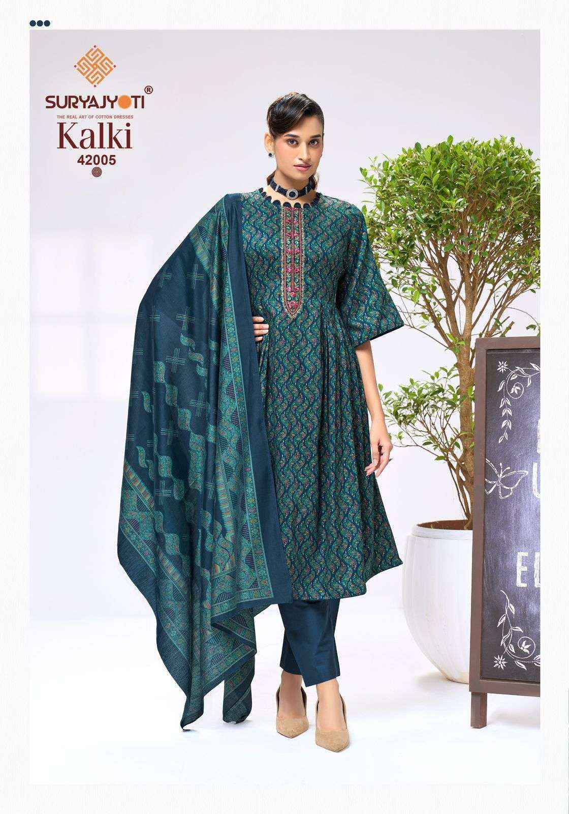 Suryajyoti Kalki Vol 42 Fancy Jam Satin Salwar Suit _ Surat Wholesale Market Price ( 8 Pcs Catalog )