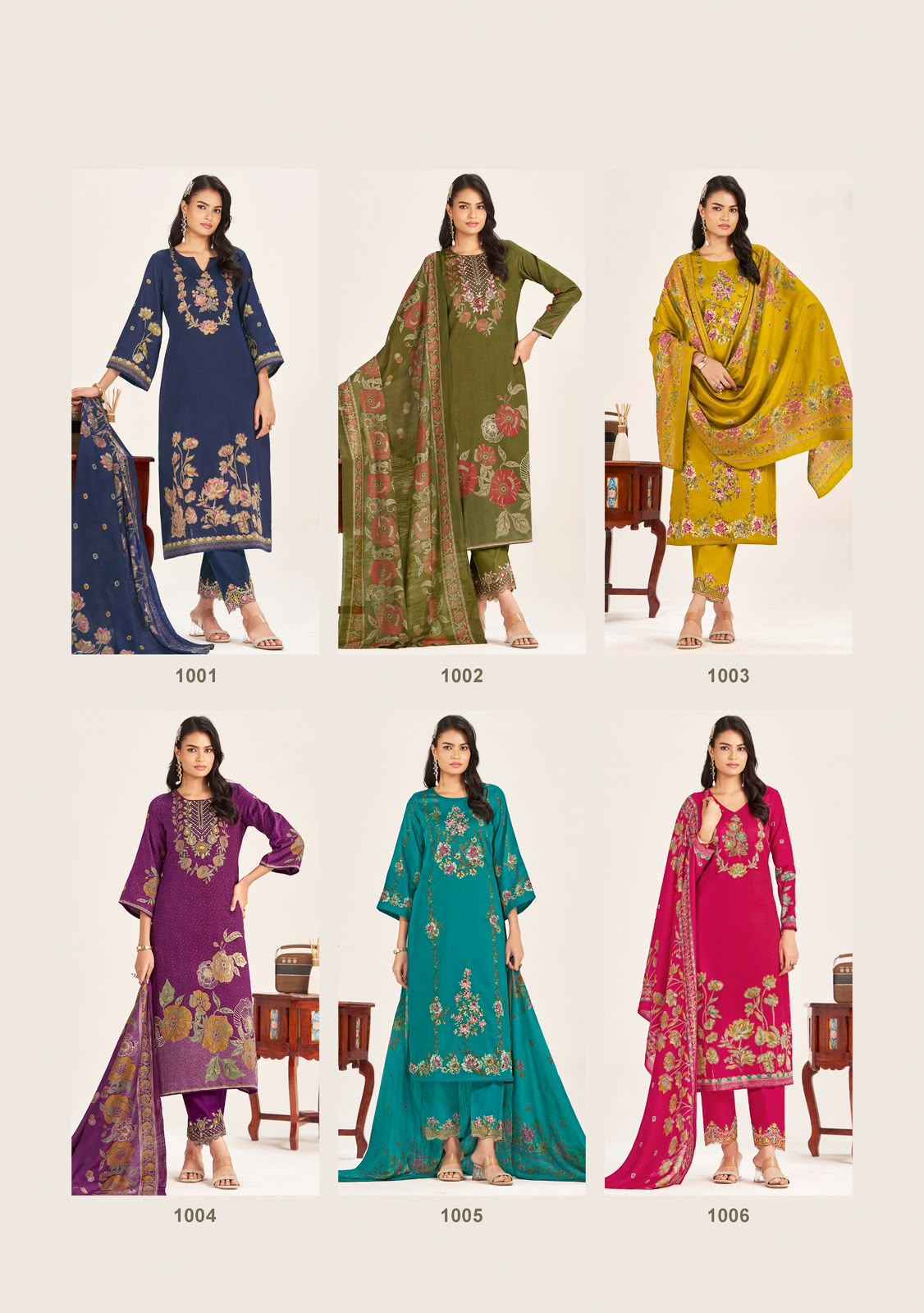 Suryajyoti Kin Kini Vol 1 Jam Satin Salwar Kameez _ Surat Wholesale Market Price ( 6 Pcs Catalog )