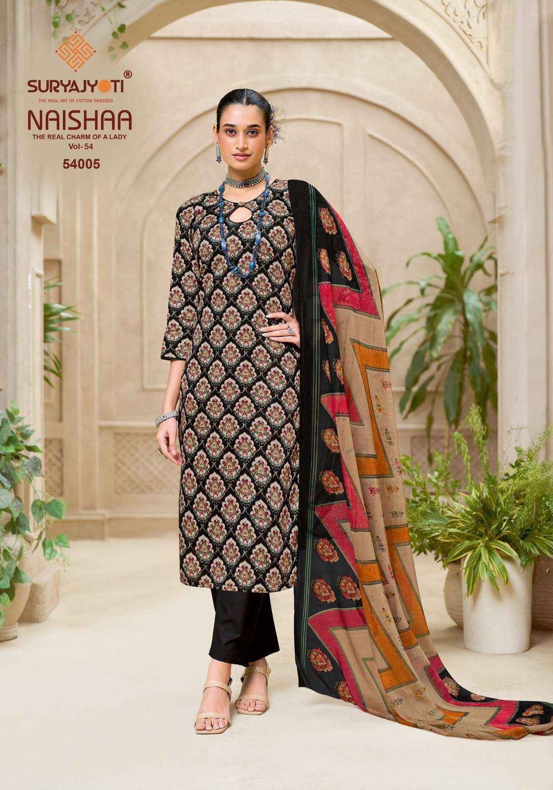 Suryajyoti Naishaa Vol 54 Jam Satin Dress Material Wholesale India