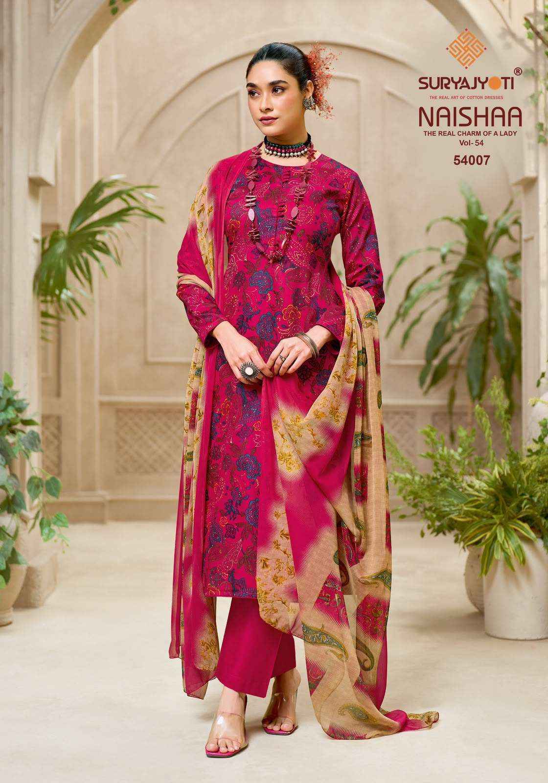 Suryajyoti Naishaa Vol 54 Jam Satin Dress Material Wholesale India