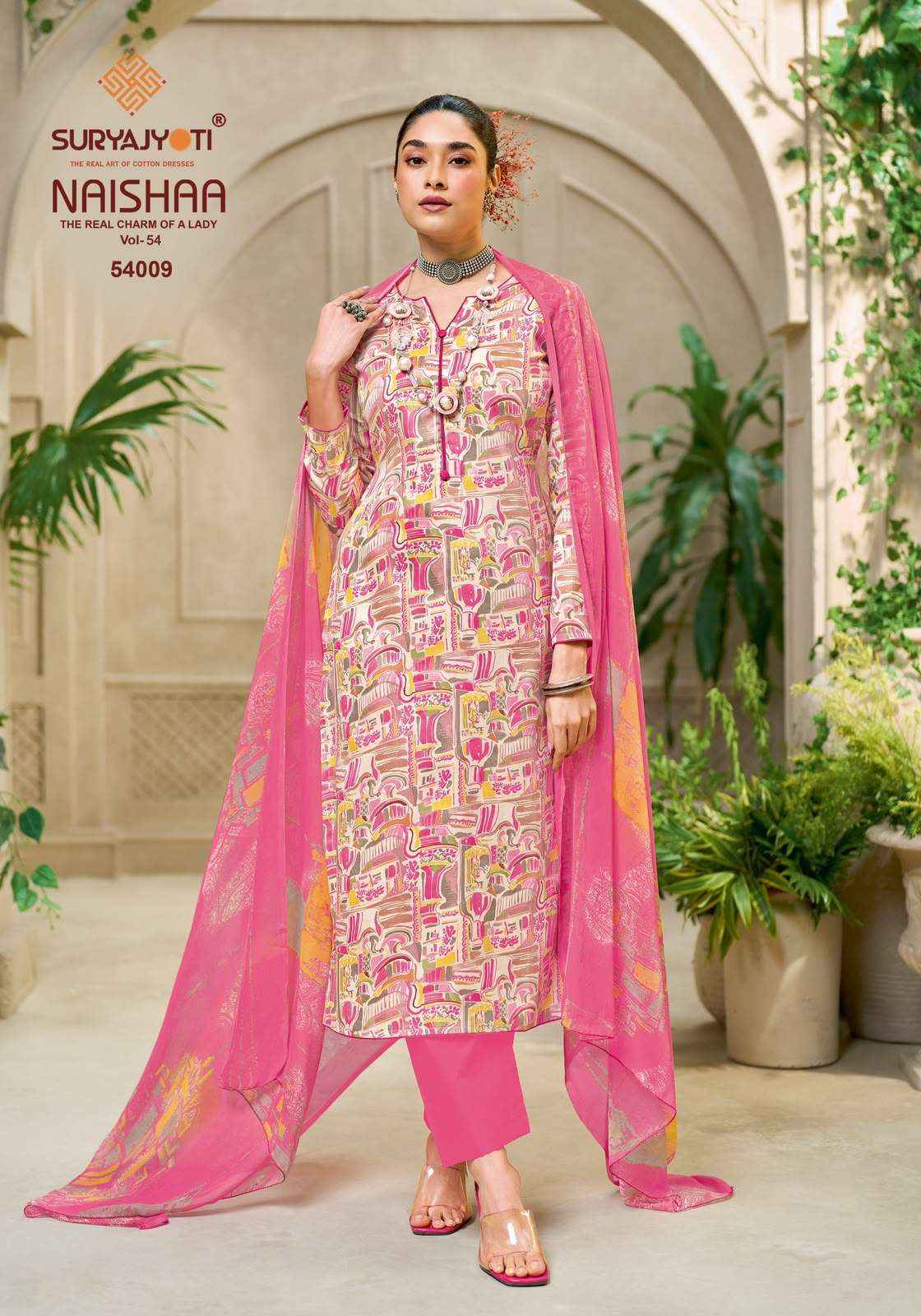 Suryajyoti Naishaa Vol 54 Jam Satin Dress Material Wholesale India