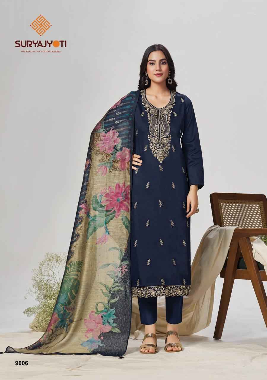 Suryajyoti Pashan Vol 9 Jam Satin Salwar Kameez _ Surat Wholesale Market Price ( 6 Pcs Catalog )