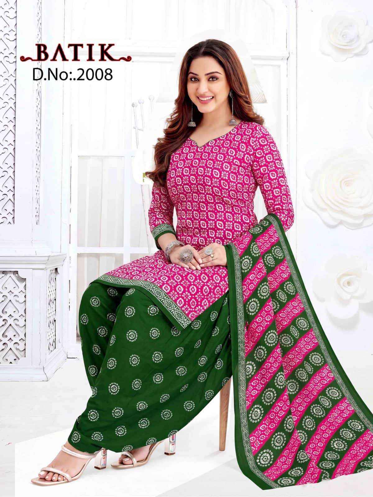 Vandana Fashion Batik Vol 2 Fancy Printed Cotton Salwar Kameez _ Surat Wholesale Market Price ( 8 Pcs Catalog )