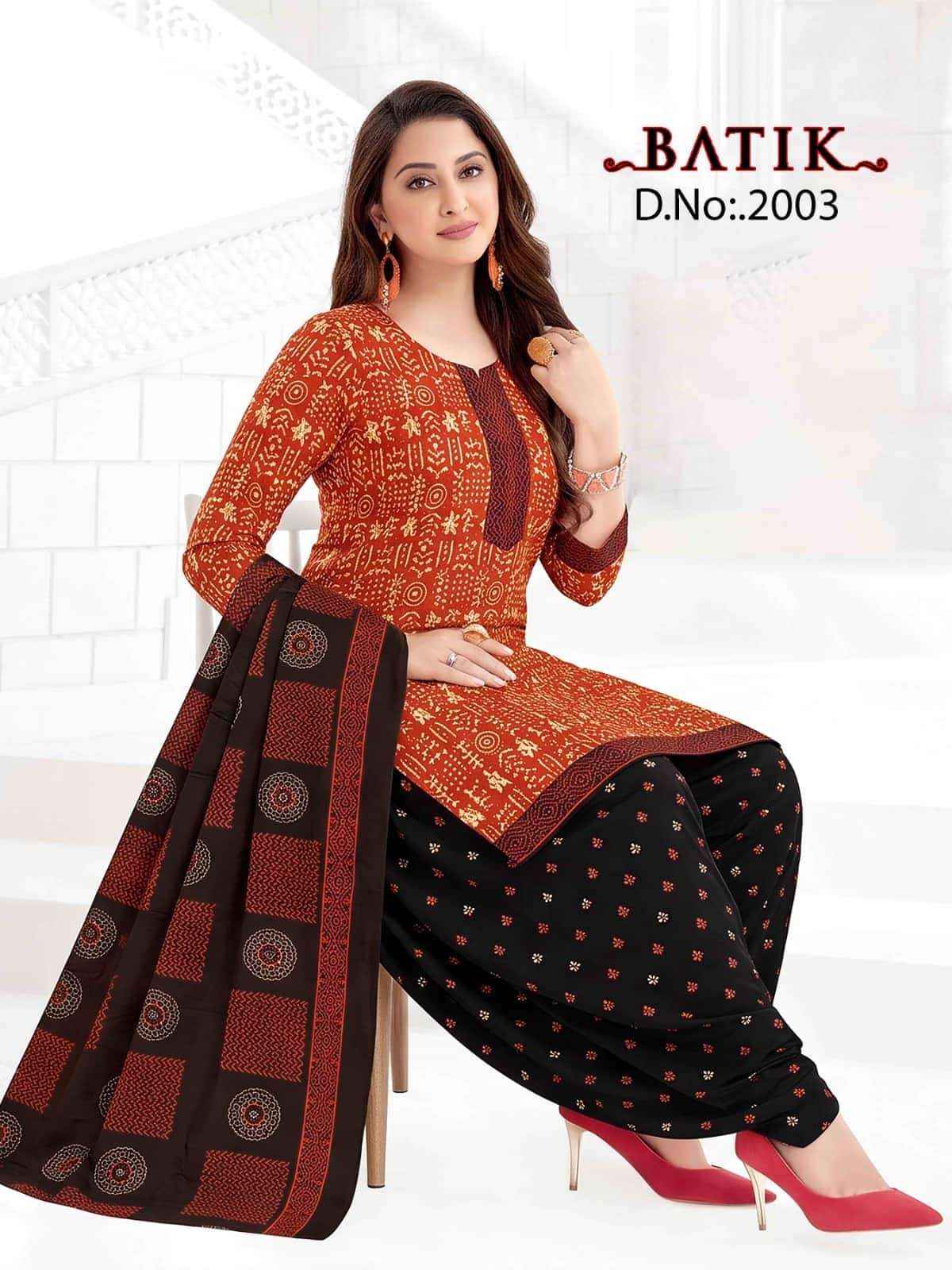 Vandana Fashion Batik Vol 2 Fancy Printed Cotton Salwar Kameez _ Surat Wholesale Market Price ( 8 Pcs Catalog )