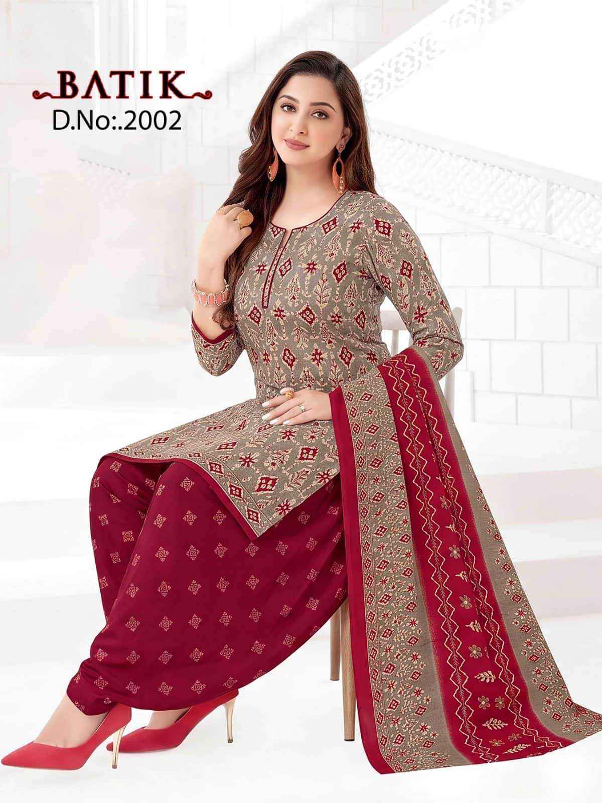 Vandana Fashion Batik Vol 2 Fancy Printed Cotton Salwar Kameez _ Surat Wholesale Market Price ( 8 Pcs Catalog )