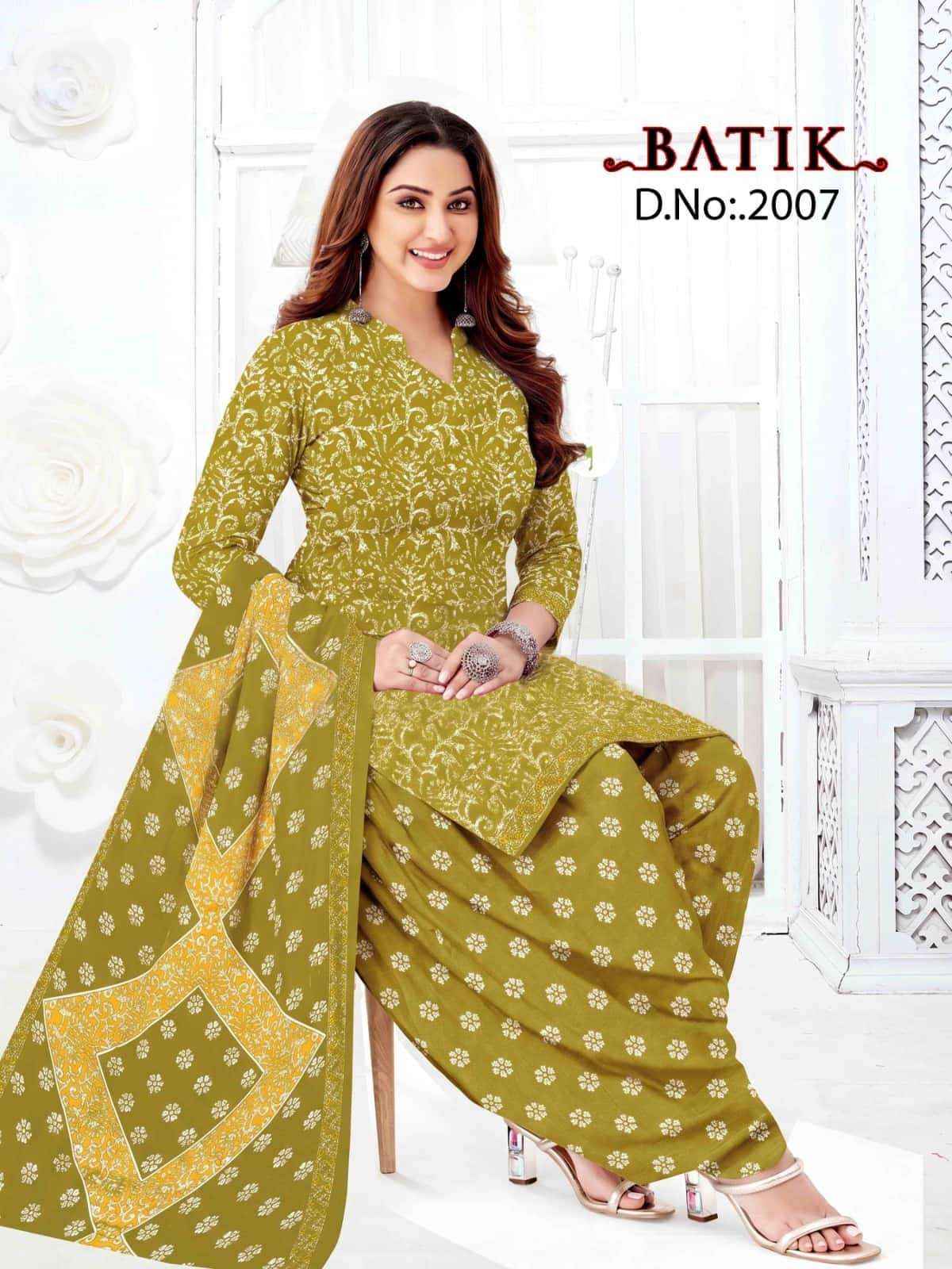 Vandana Fashion Batik Vol 2 Fancy Printed Cotton Salwar Kameez _ Surat Wholesale Market Price ( 8 Pcs Catalog )