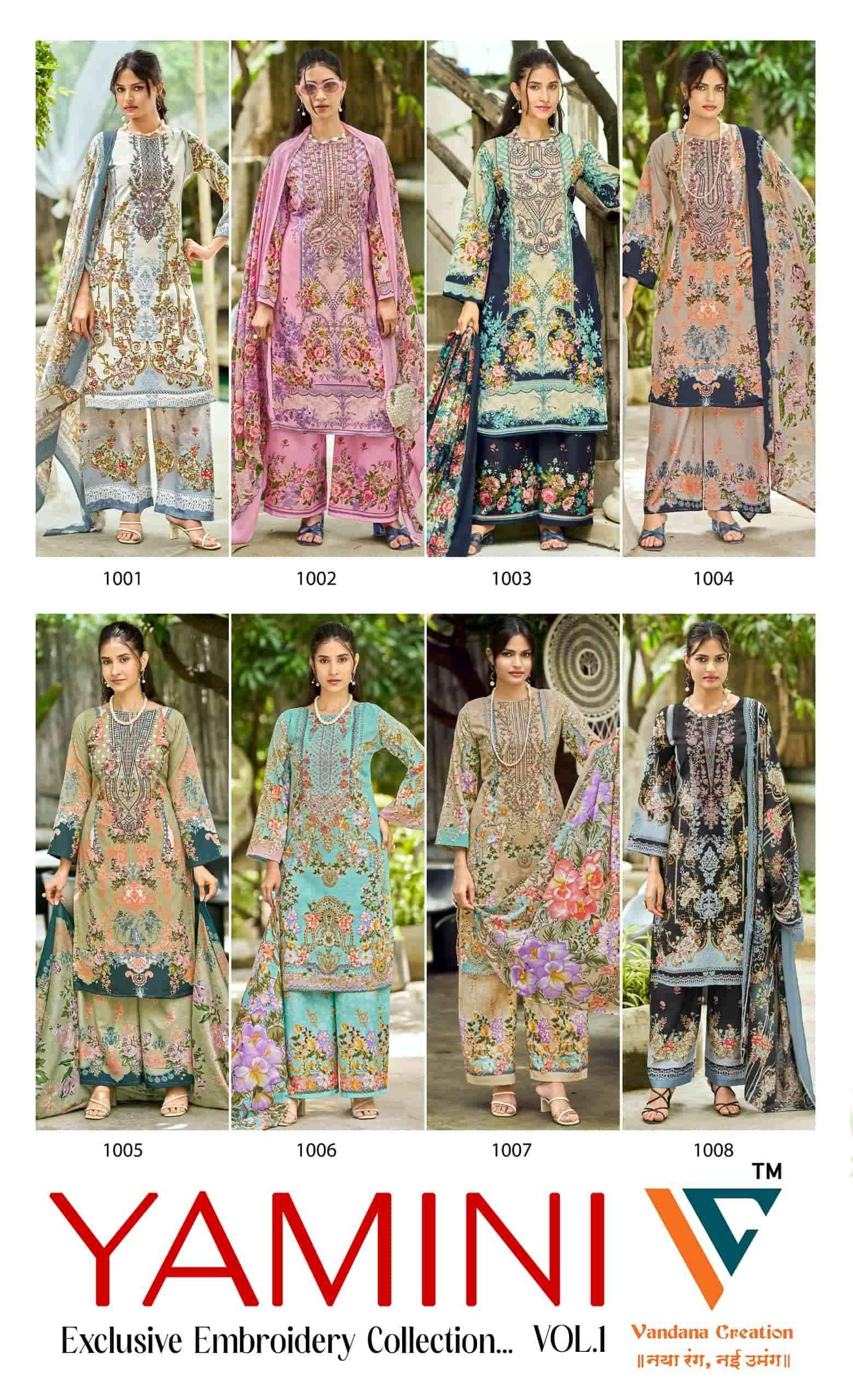 Vandana Fashion Yamini Vol 1 Fancy Cotton Salwar Kameez _ Surat Wholesale Market Price ( 8 Pcs Catalog )