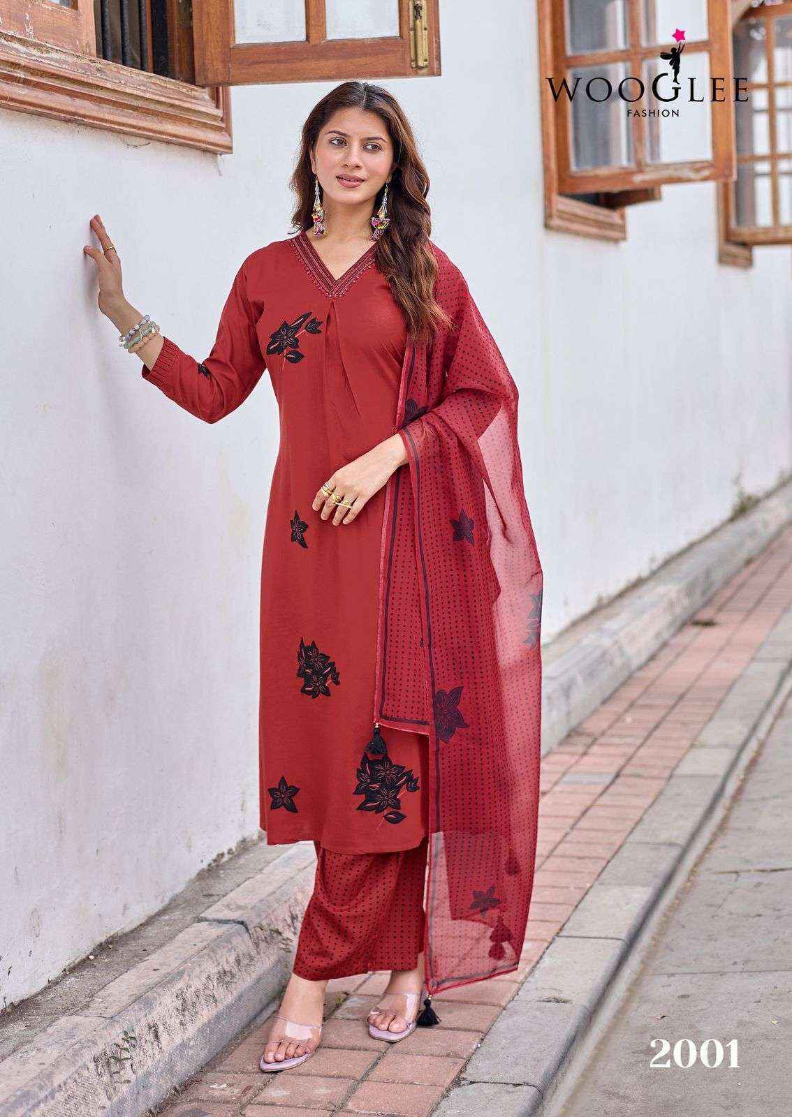 Wooglee Fashion Vasudha Rayon Kurti | wholesale market surat ( 6 pcs Catalogue )