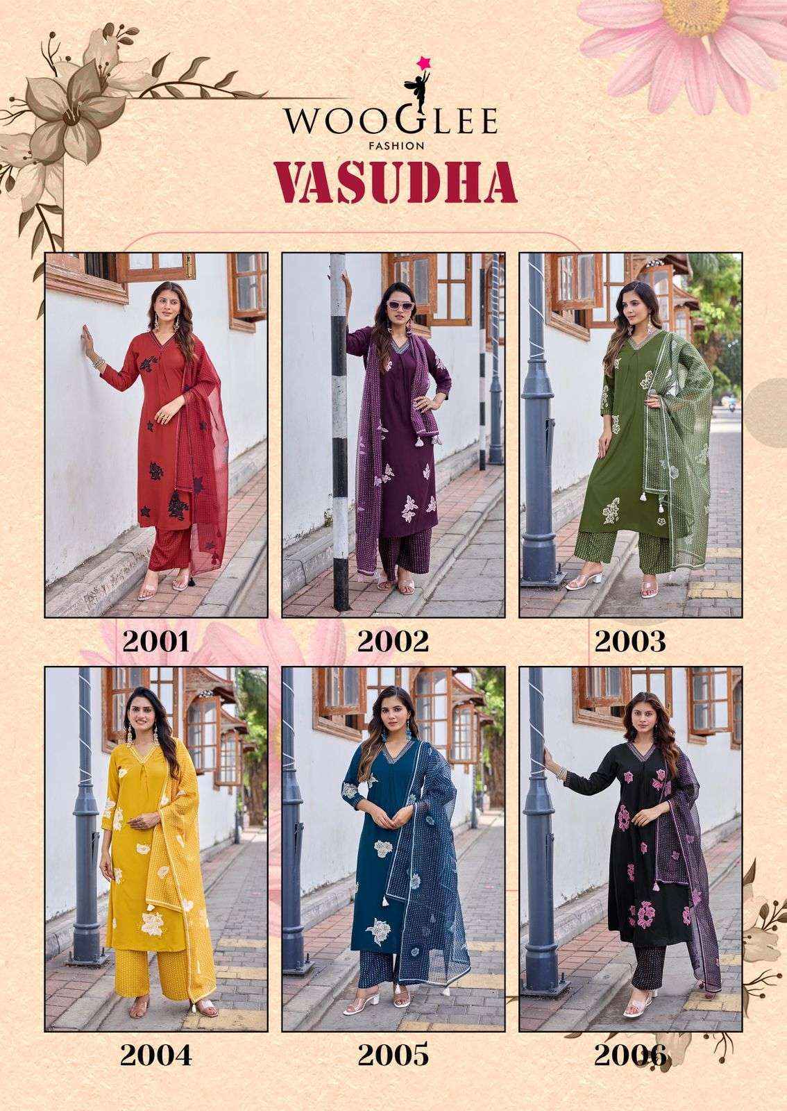 Wooglee Fashion Vasudha Rayon Kurti | wholesale market surat ( 6 pcs Catalogue )