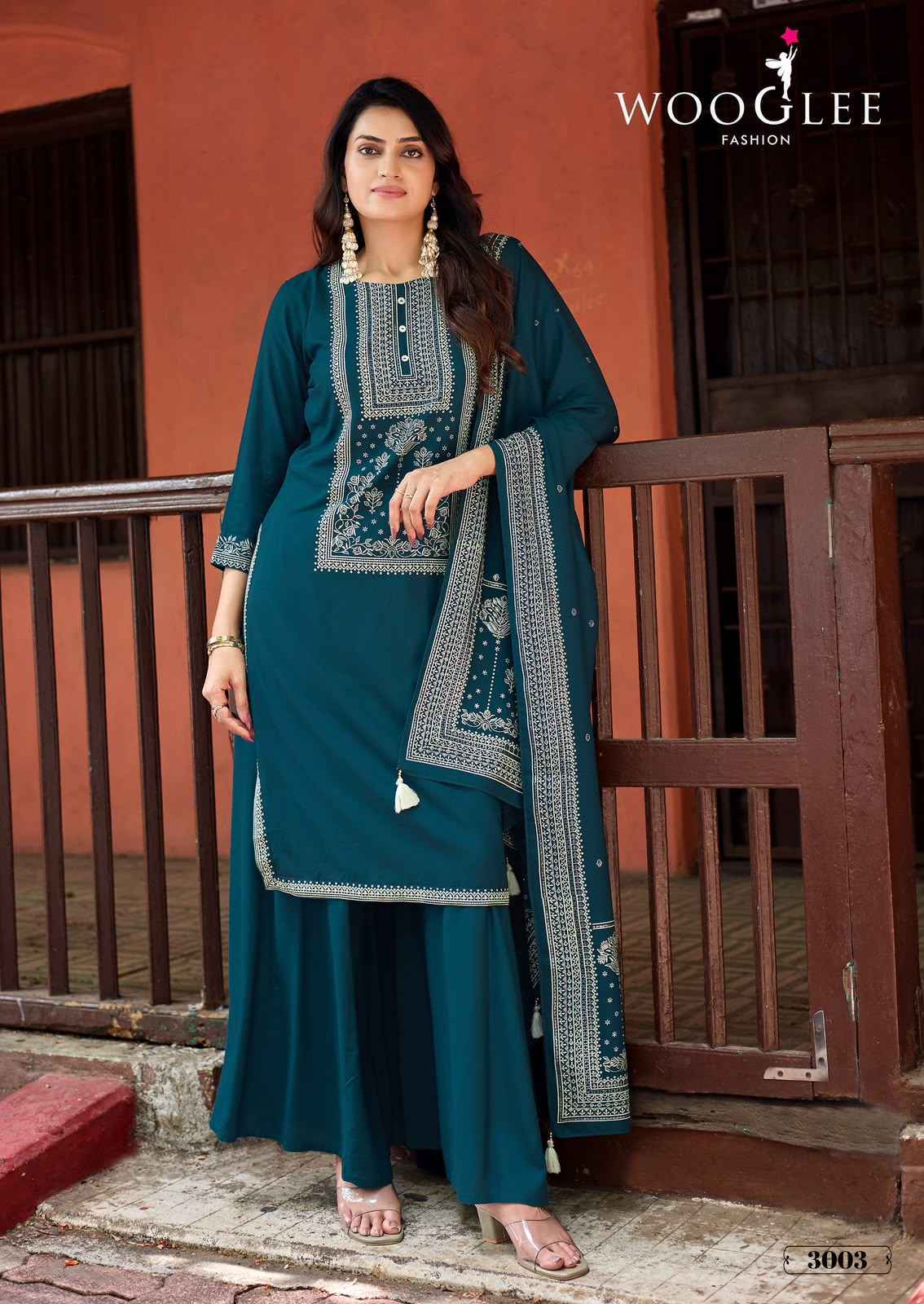 Wooglee Maharani Rayon Kurti Combo Set _ Surat Wholesale Market Price ( 4 Pcs Catalog )