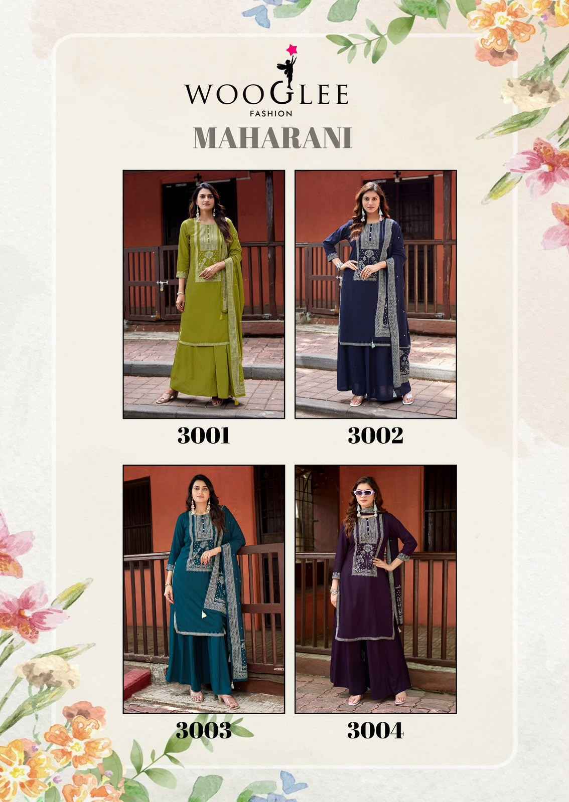 Wooglee Maharani Rayon Kurti Combo Set _ Surat Wholesale Market Price ( 4 Pcs Catalog )