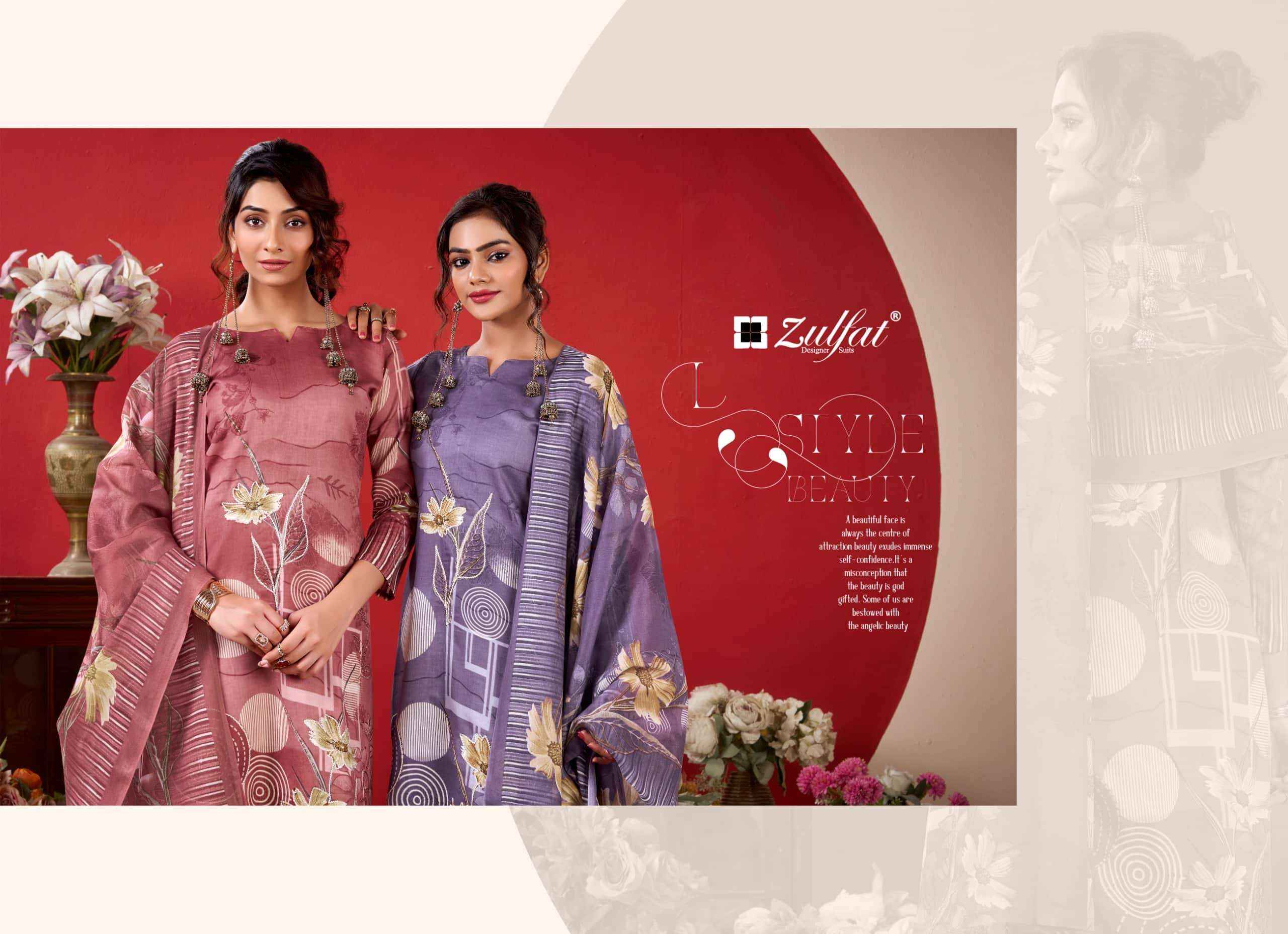 Zulfat Roshni Vol 2 Pure Jam Cotton Salwar Kameez _ Surat Wholesale Market Price ( 4 Pcs Catalog )