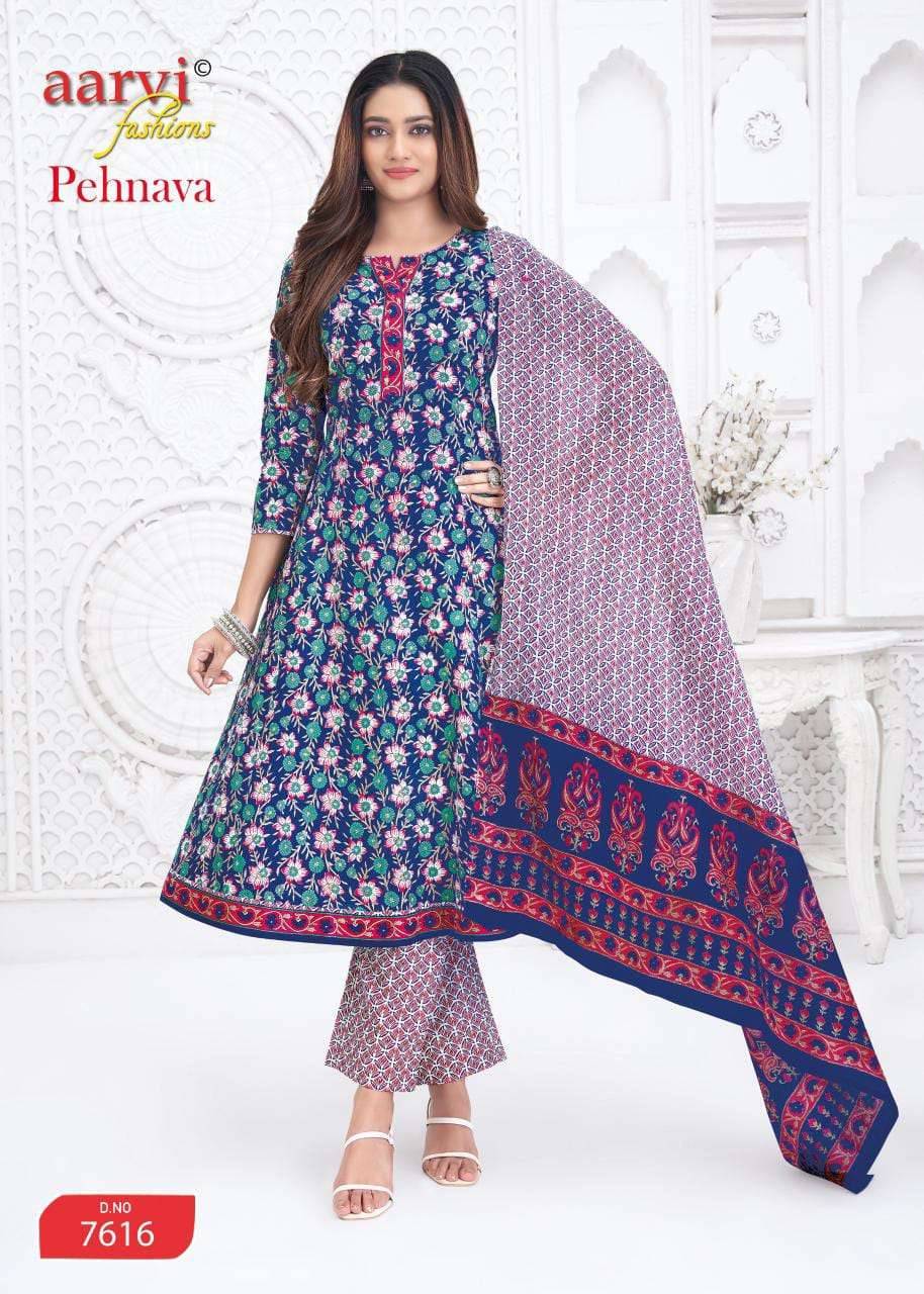 Aarvi Fashion Pehnava Vol 2 Cotton Anarkali Suits 8 Pcs Catalog
