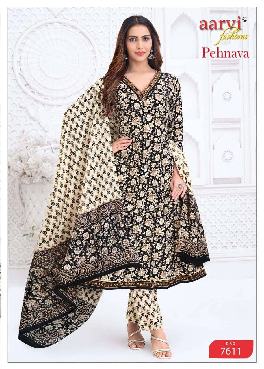 Aarvi Fashion Pehnava Vol 2 Cotton Anarkali Suits 8 Pcs Catalog