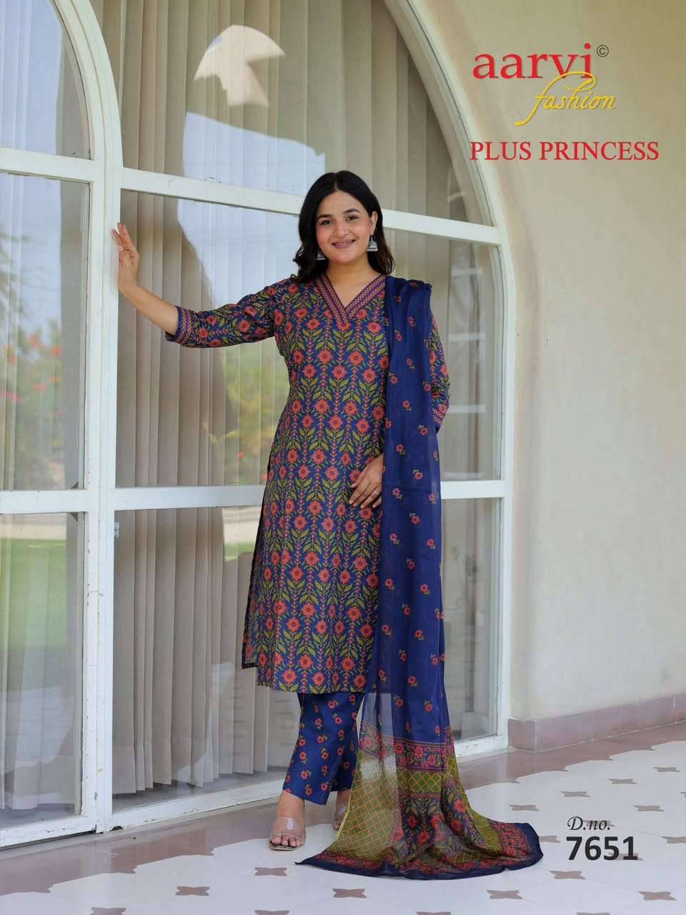 Aarvi Fashion Plus Princess Vol 6 Pure Cotton Readymade Suits 8 Pcs Catalog